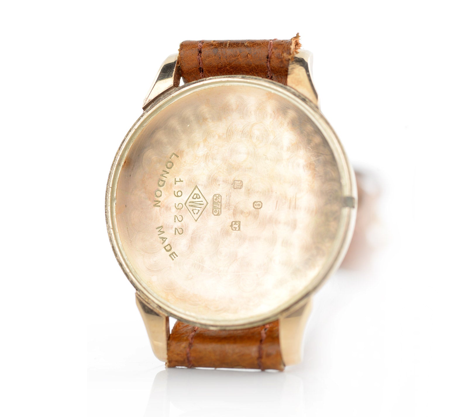 Smiths 1953 oversized orologio da polso oro 9ct 35mm 18 rubini