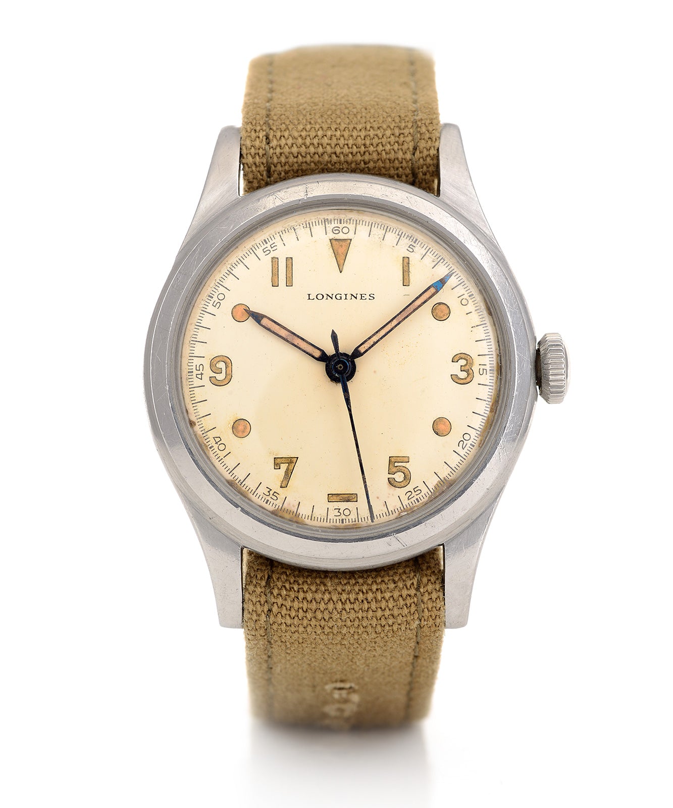 Longines ref 5483 orologio acciaio 1947 carica manuale