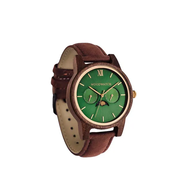 WoodWatch Classic Hunter Pecan Orologio Legno Fase Luna
