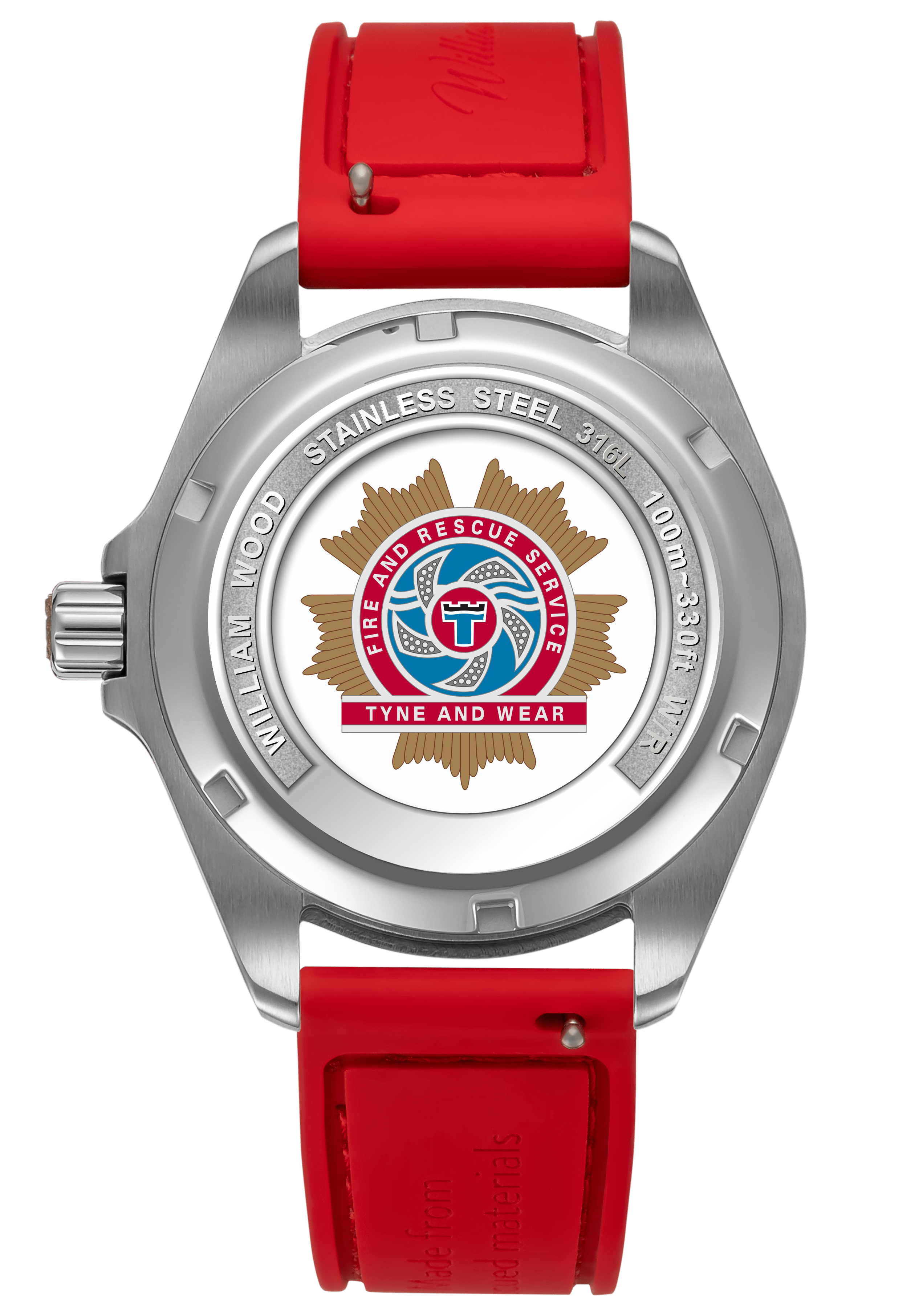 William Wood Tyne and Wear Orologio Acciaio Fire Watch