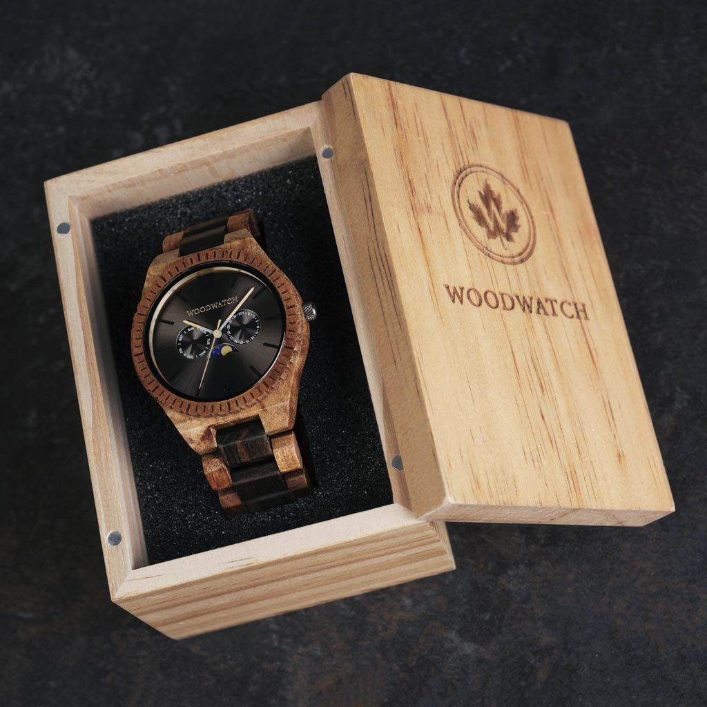 WoodWatch Classic Lunar Orbit orologio legno uomo lunare