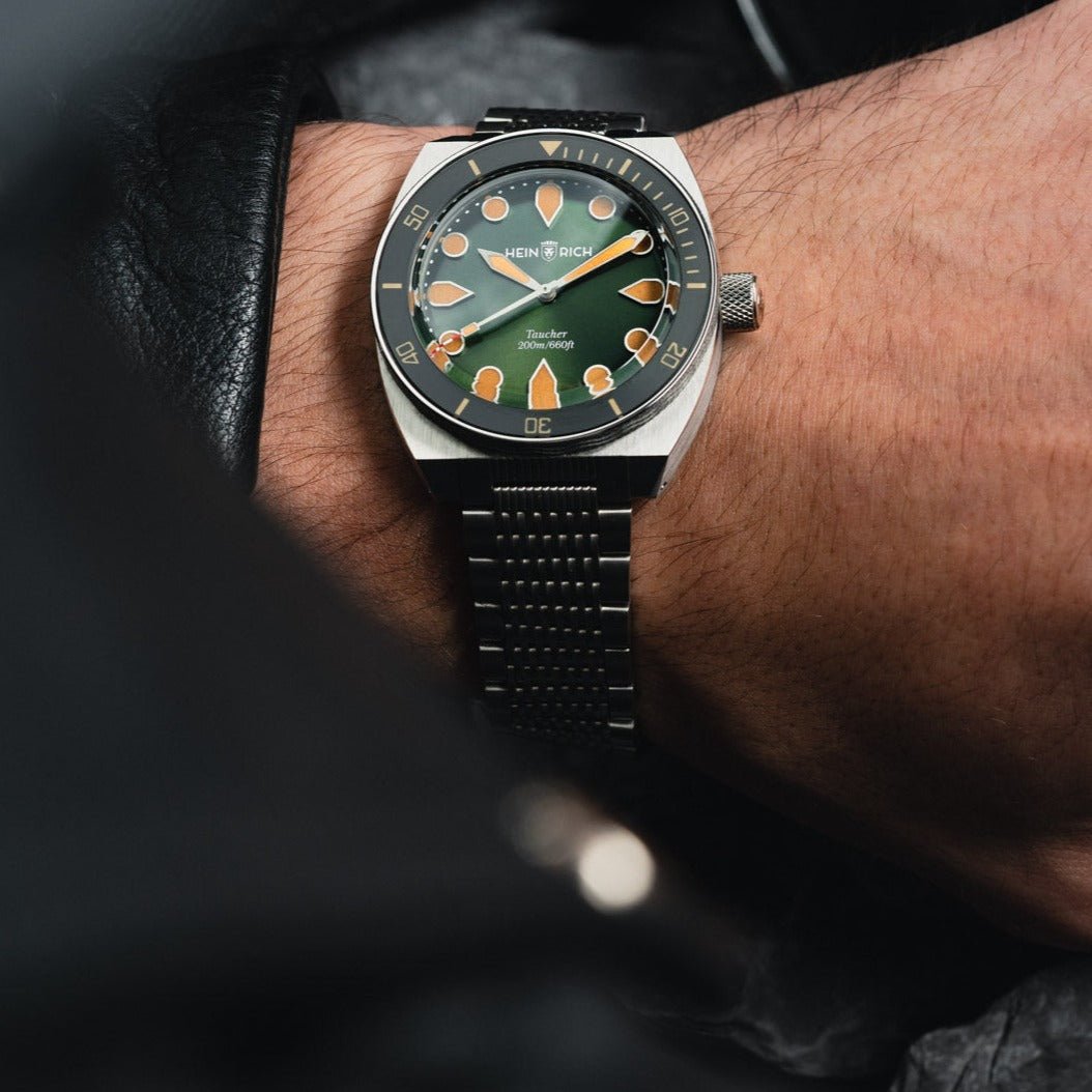 Heinrich Taucher orologio automatico verde 41 mm