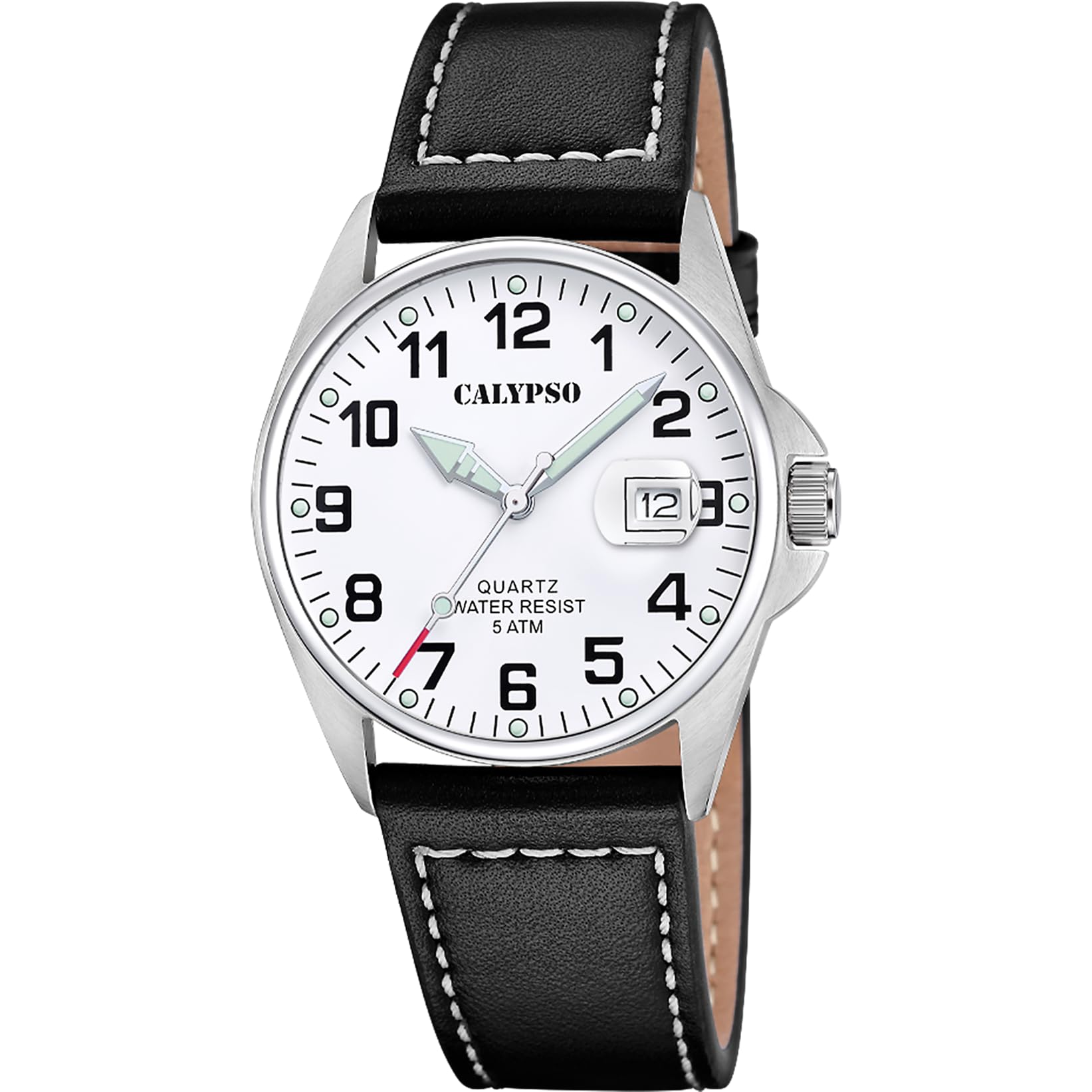 Calypso Basic K5870 orologio uomo pelle nera data 5 ATM