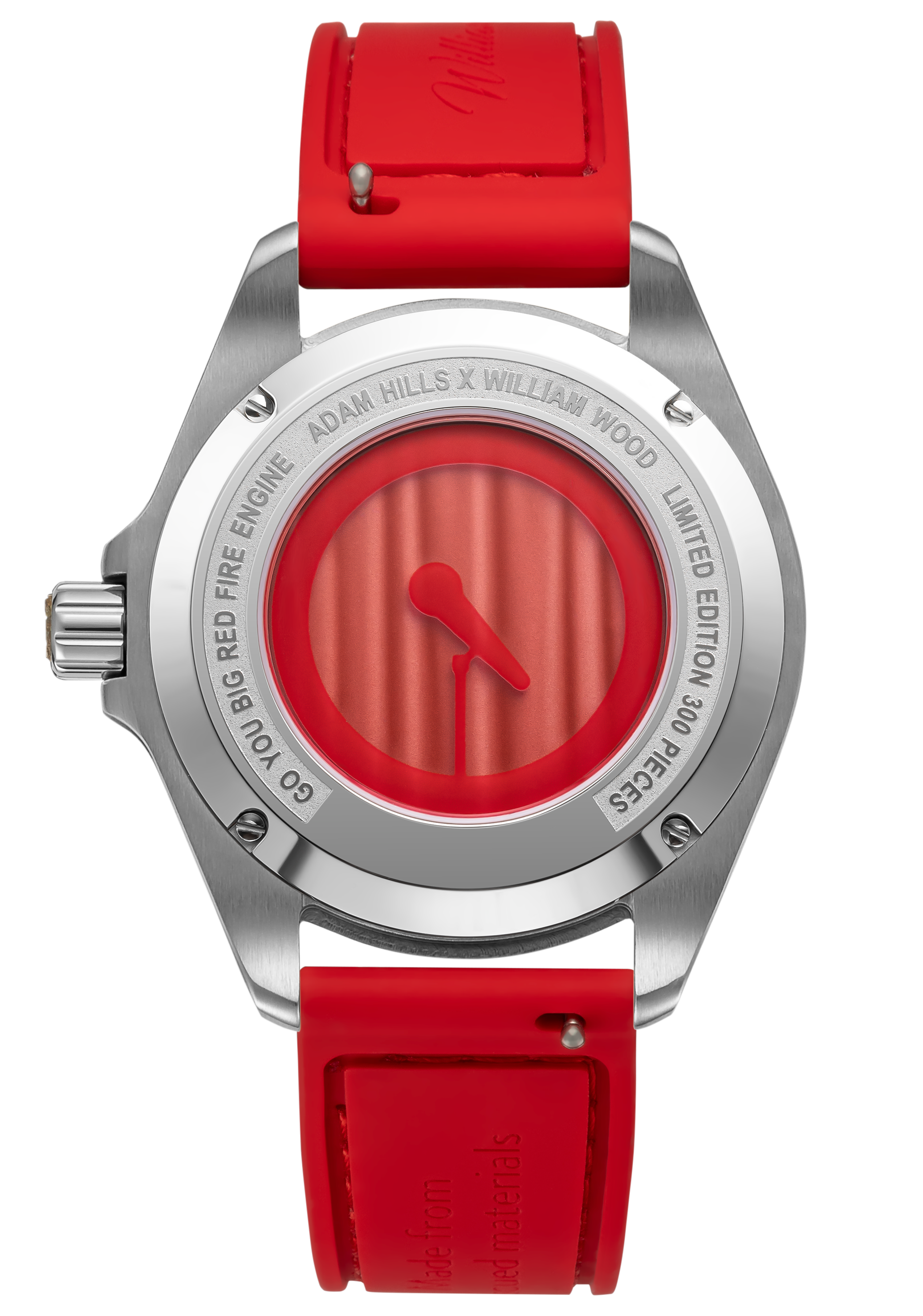 William Wood Big Red Fire Engine Orologio Automatico 41mm Rosso