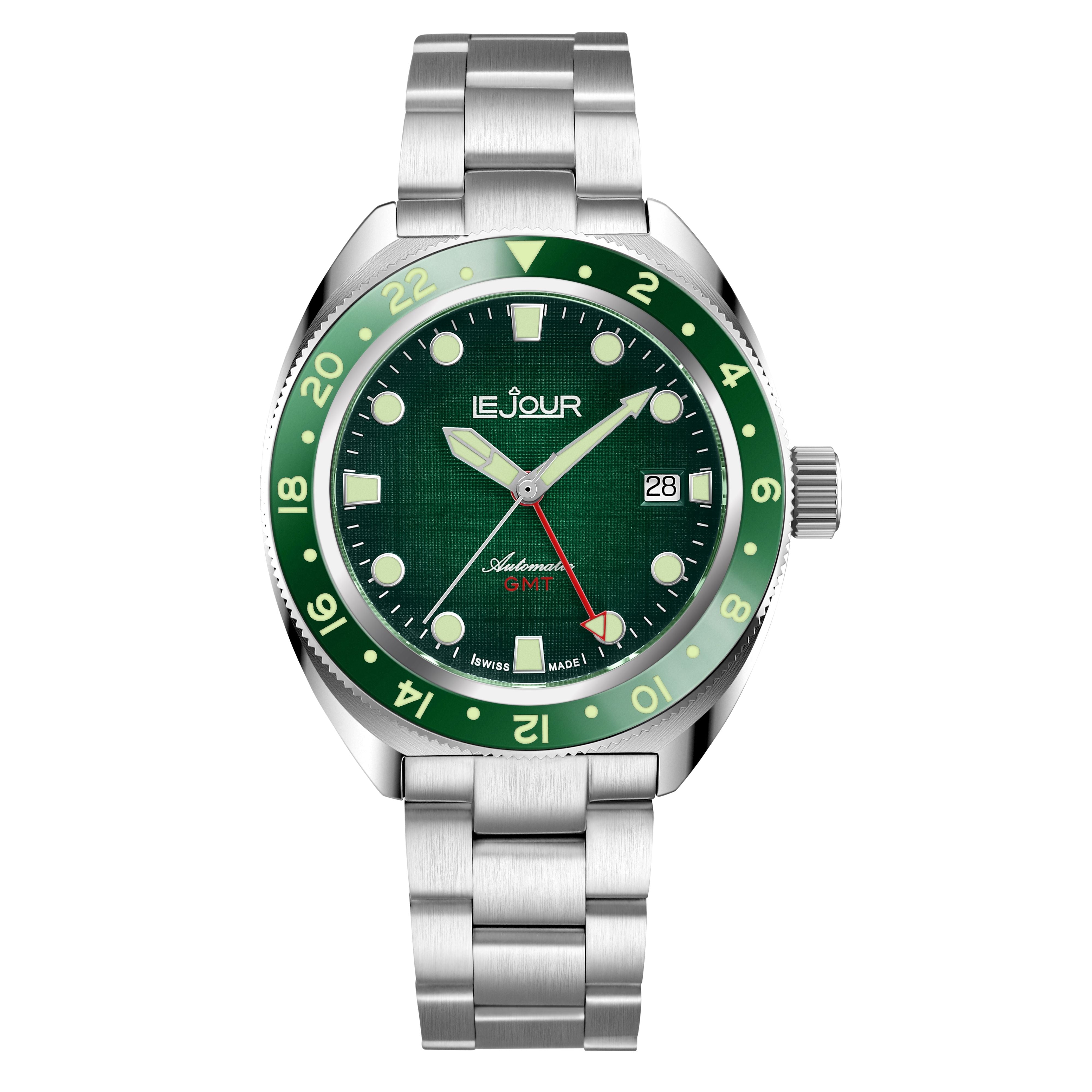 LeJour Hammerhead GMT LJ-HH-GMT-003 orologio GMT verde