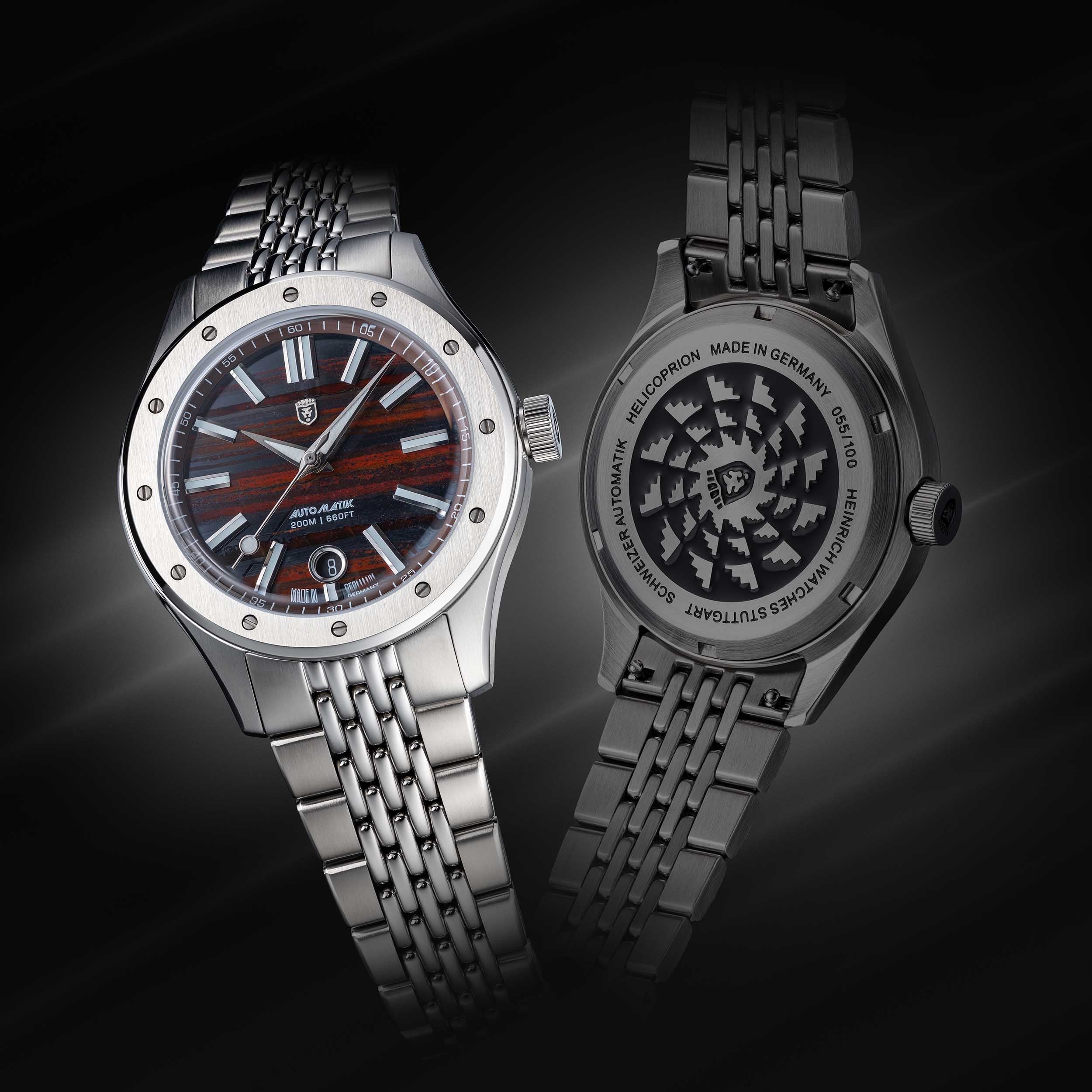 Heinrich Helicoprion Tiger Iron orologio automatico