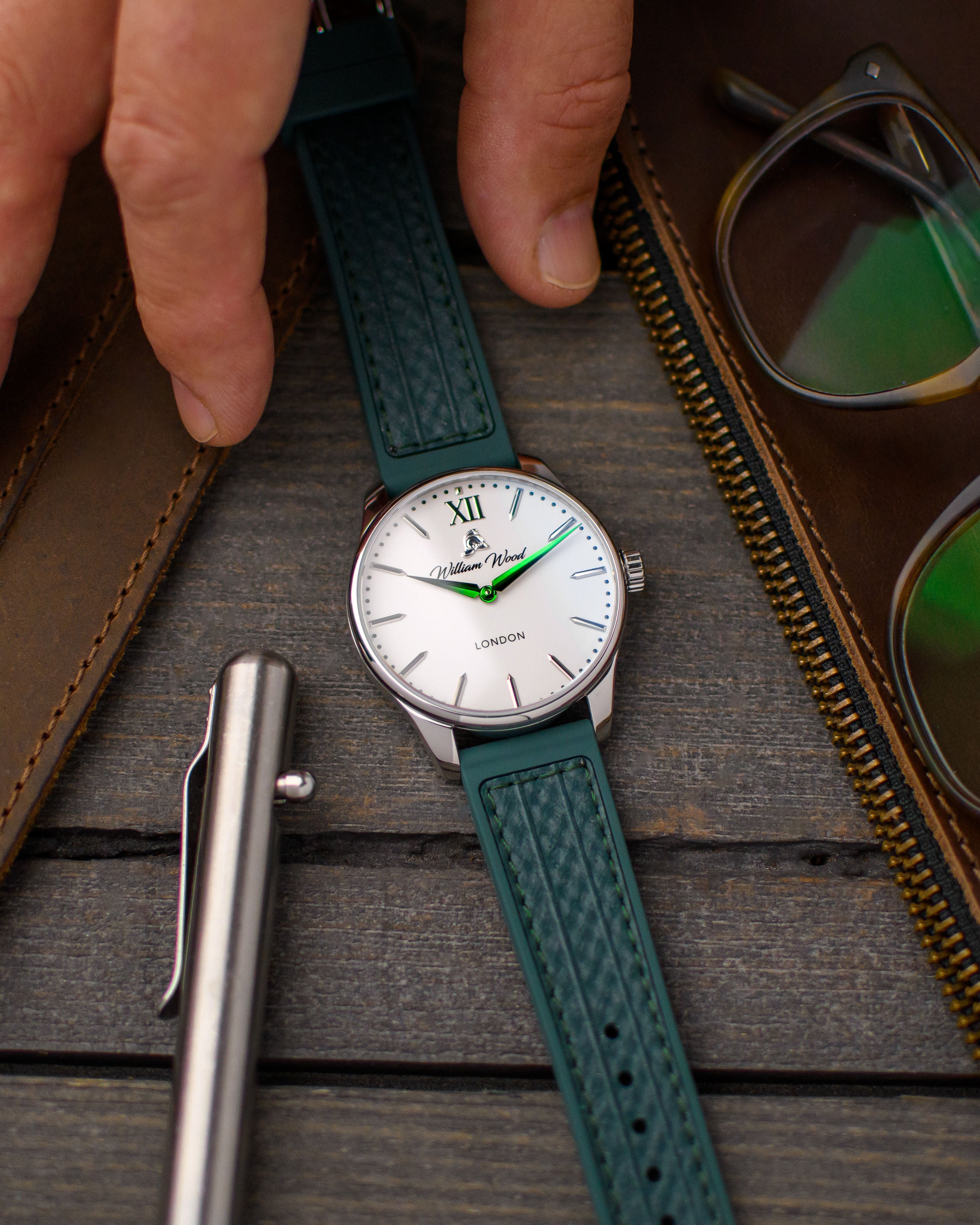 William Wood Chivalrous Peacock Edition Orologio Quarzo 41mm Verde
