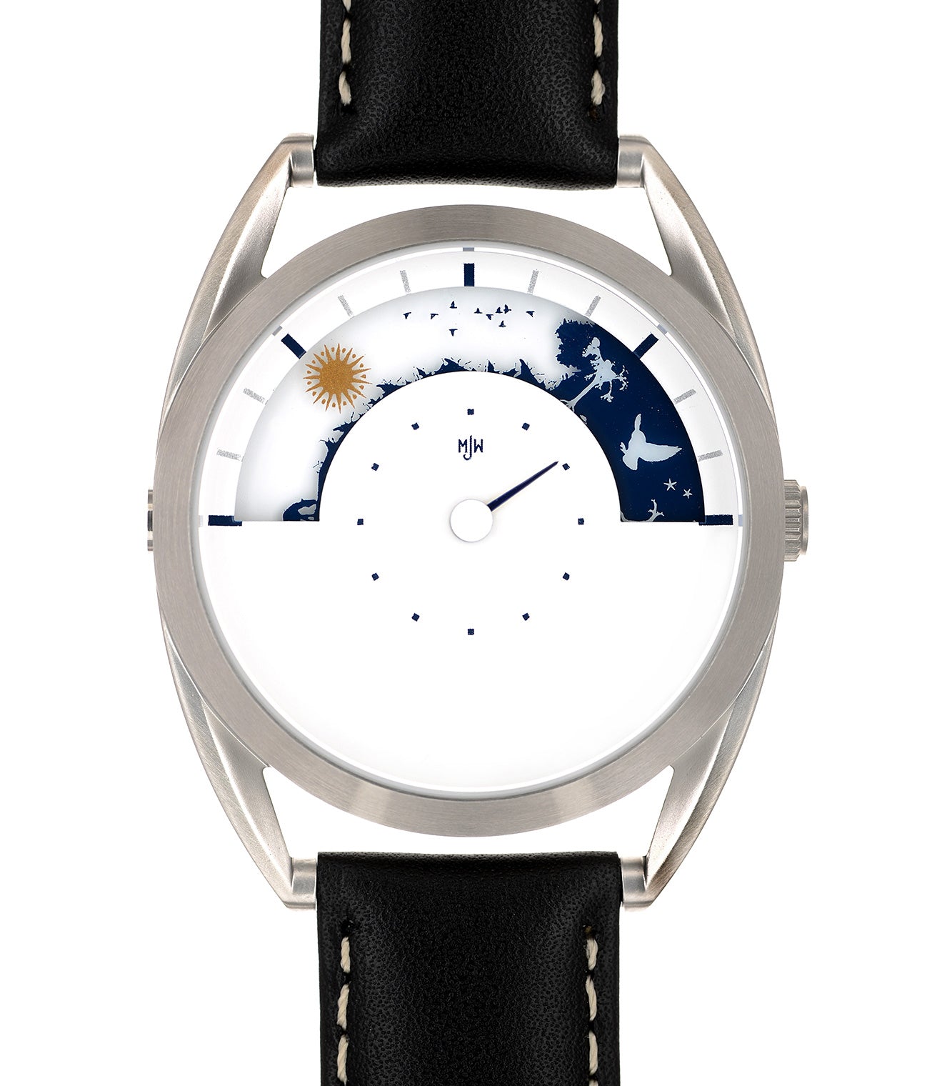 Mr Jones Sun and Moon orologio quarzo 37mm argento
