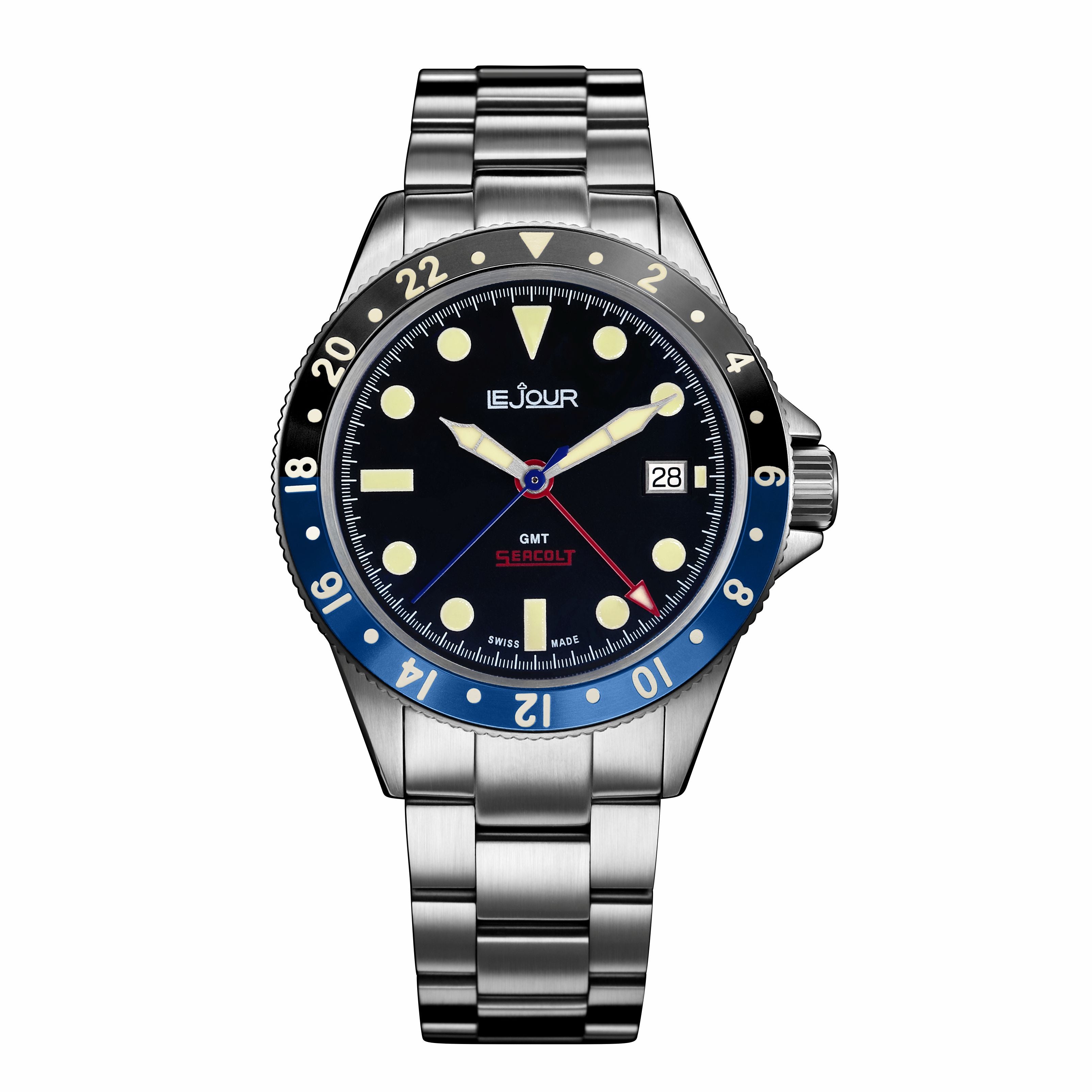 LeJour Seacolt GMT LJ-SC-004 orologio nero blu