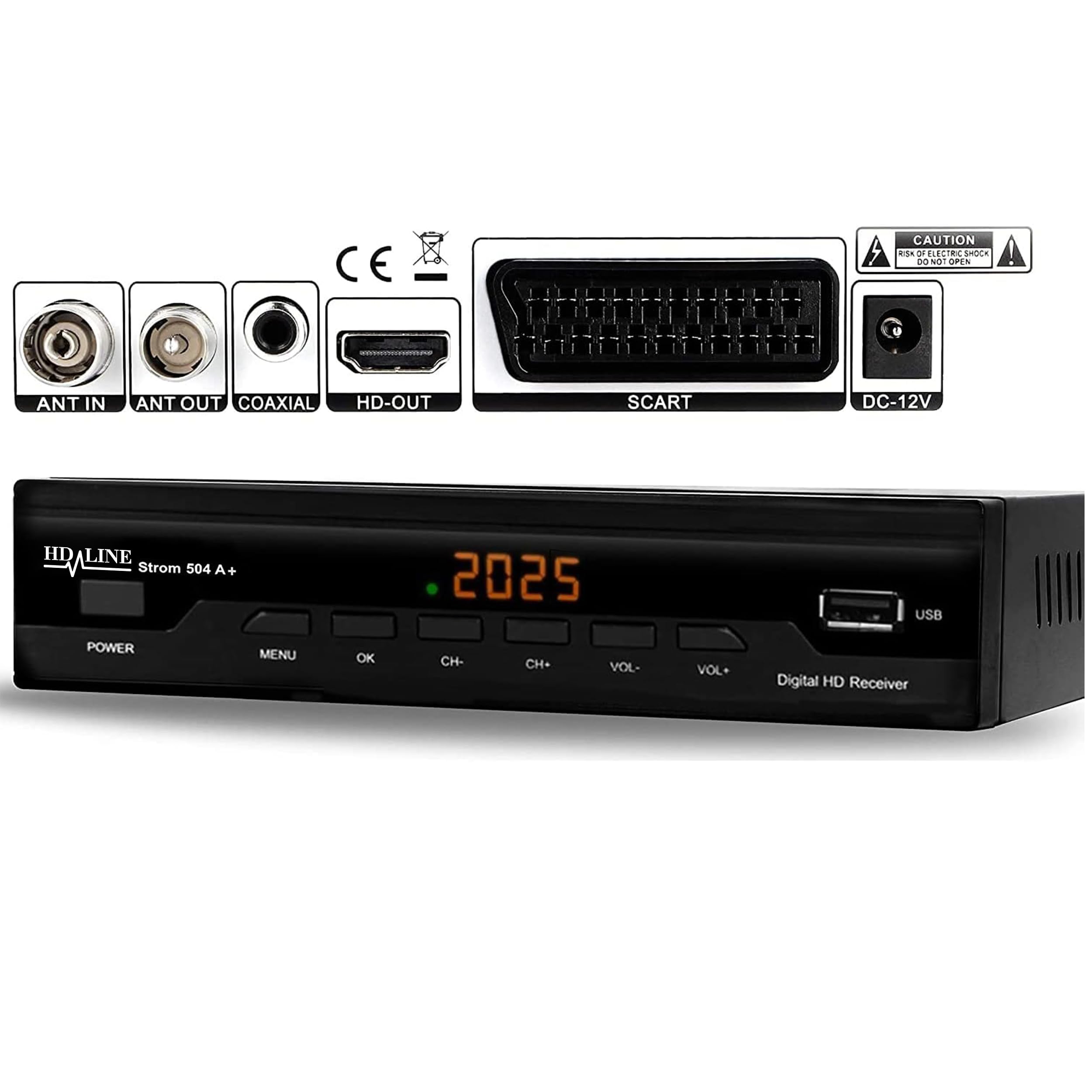 Strom 504 A+ decoder digitale terrestre DVB-T2 nero