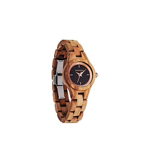WoodWatch Flora Lily orologio in legno donna ulivo e noce