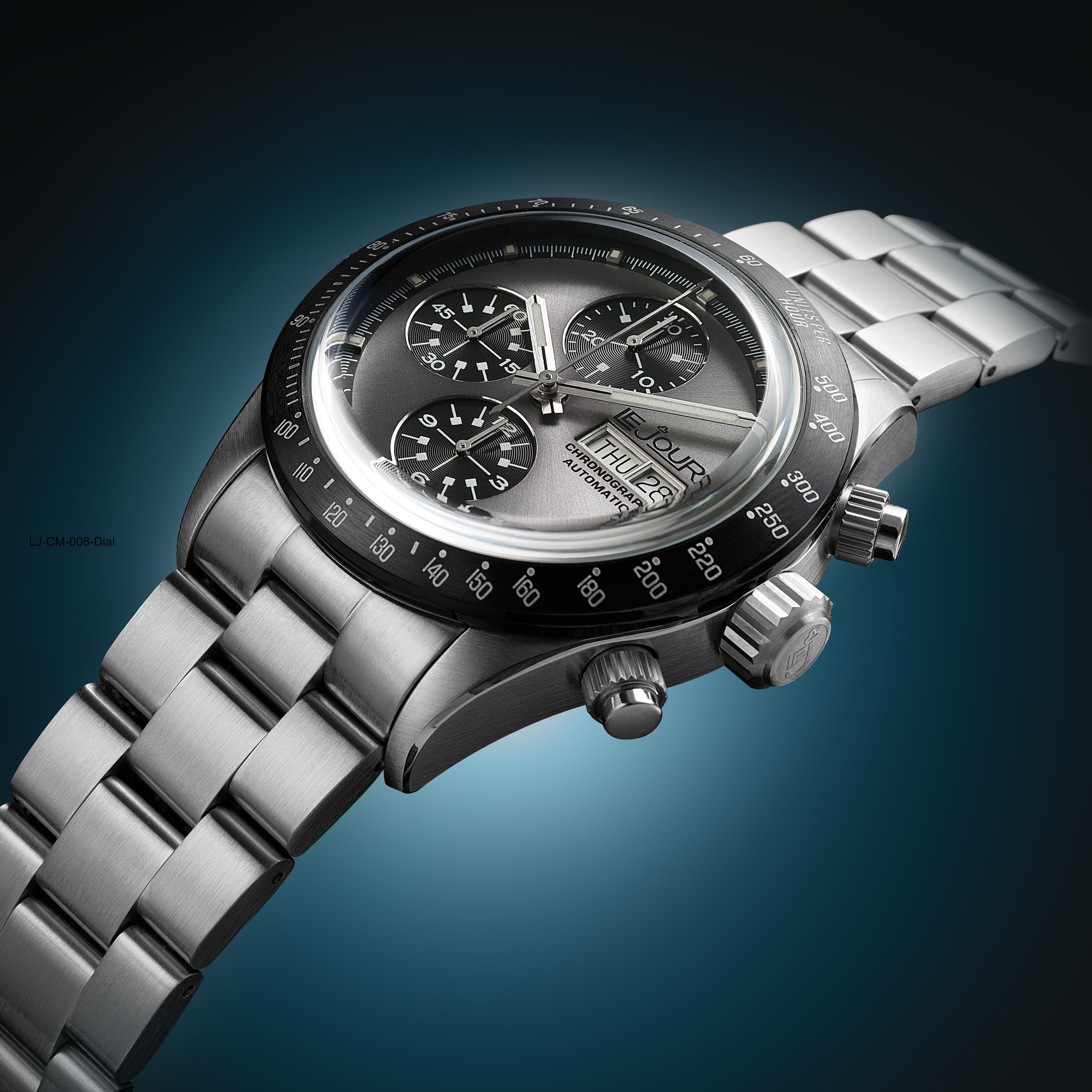 LeJour CM Chrono LJ-CM-008 cronografo grigio acciaio 42mm