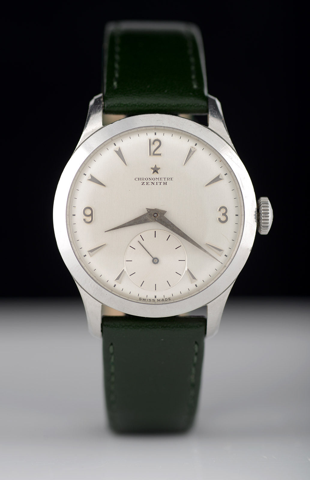 Zenith Cronometro orologio manuale acciaio 37mm 1954