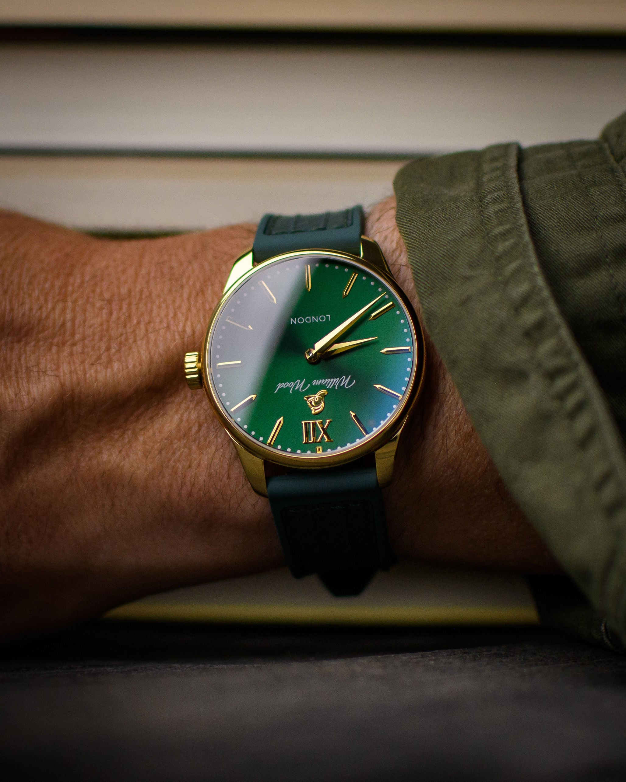 William Wood Chivalrous British Racing Green orologio verde