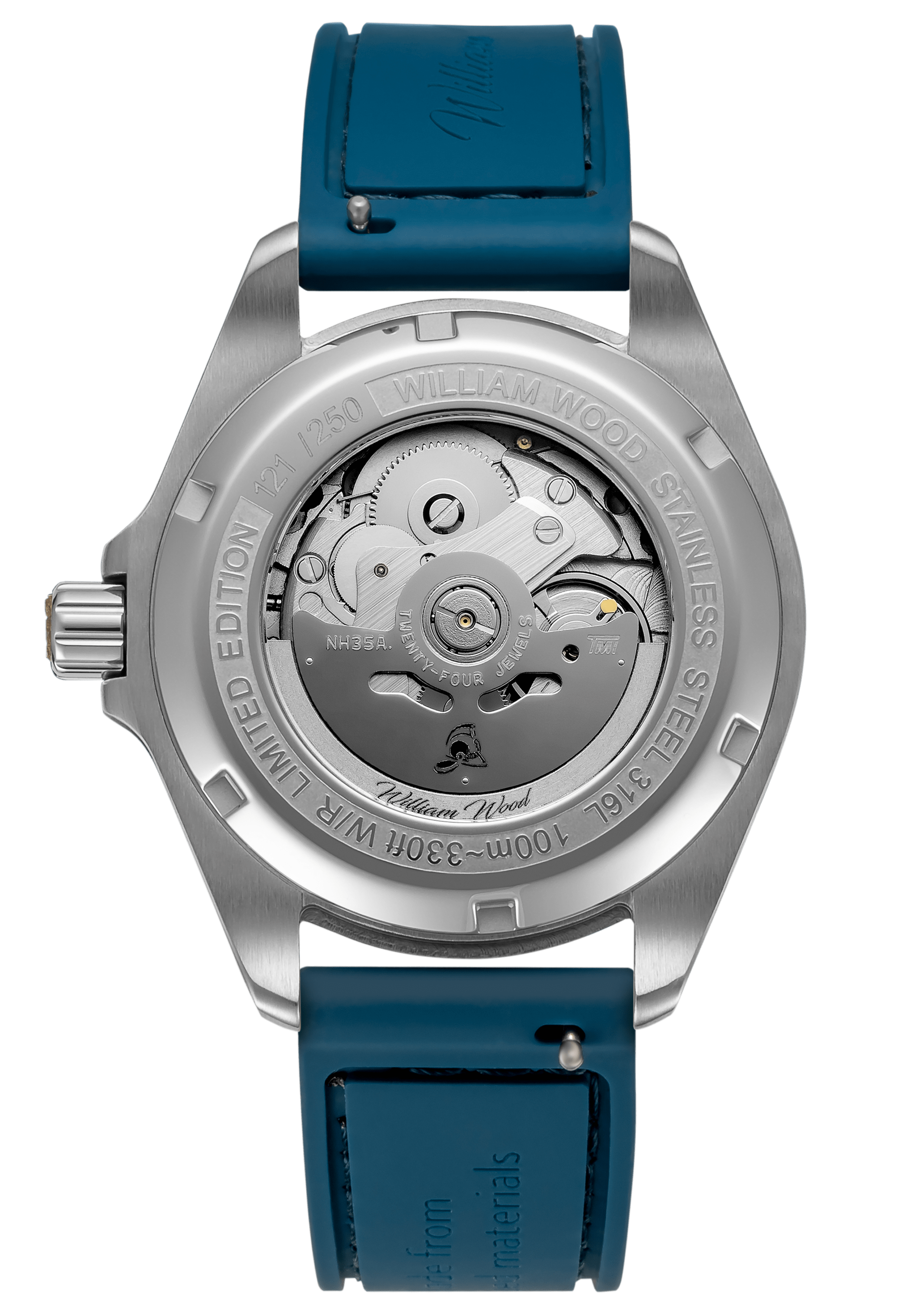 William Wood Valiant The Blue Watch orologio blu automatico 41mm