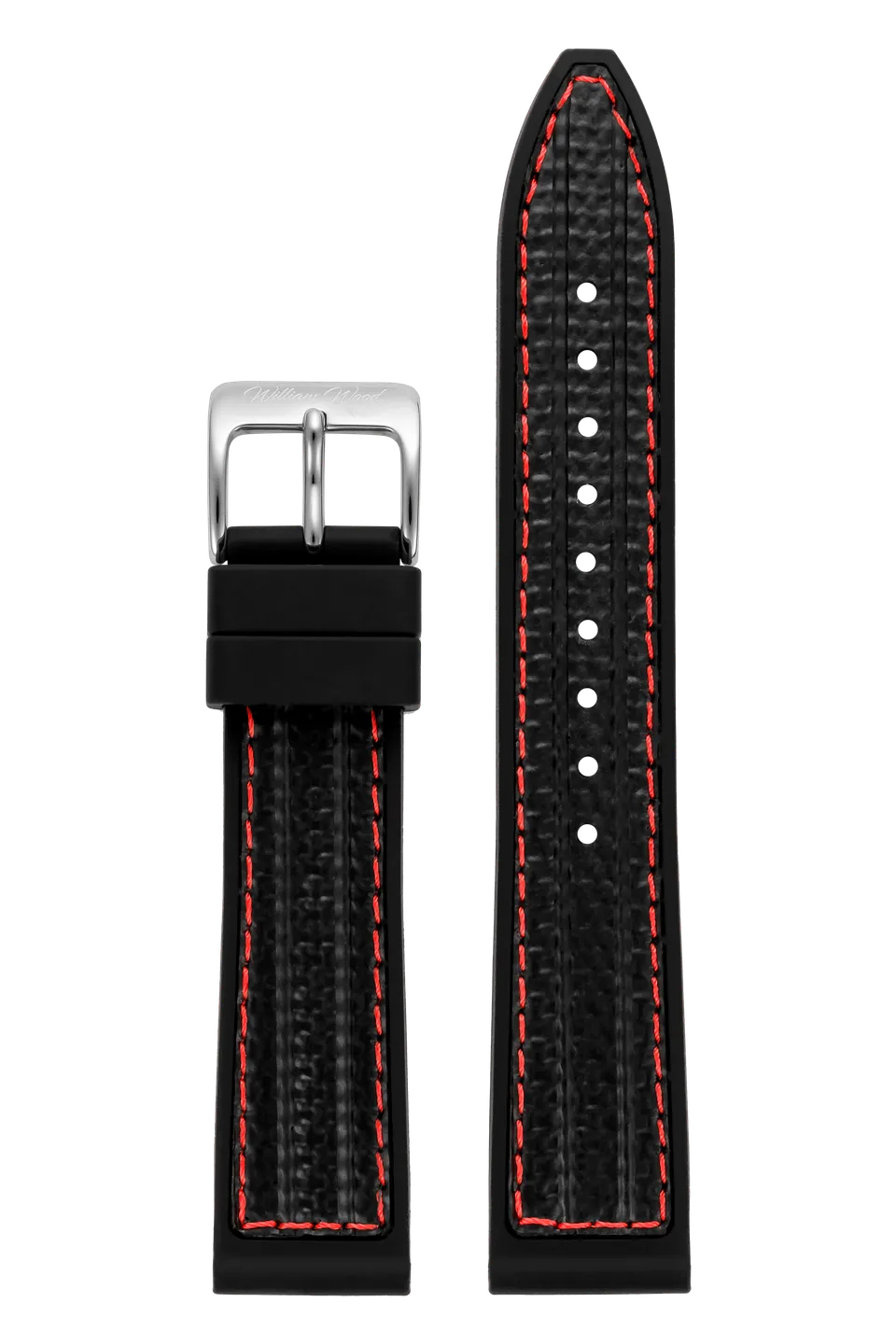 William Wood Strap Black Fire Hose cinturino nero 20mm