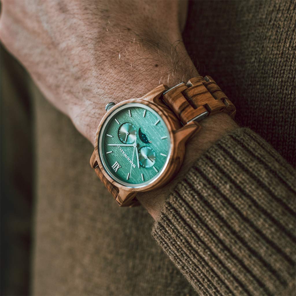 WoodWatch Classic Chaser orologio legno fasi lunari
