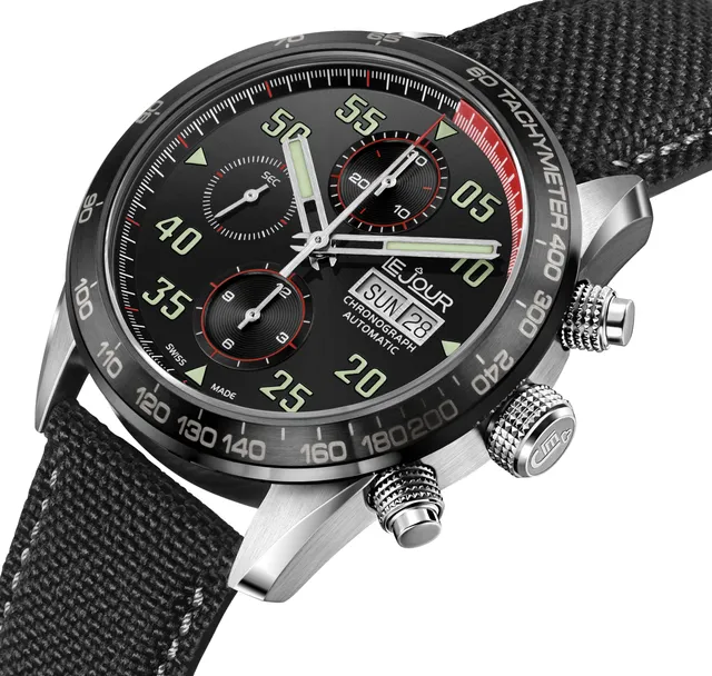 LeJour RD Chrono LJ-RD-001 orologio cronografo nero automatico
