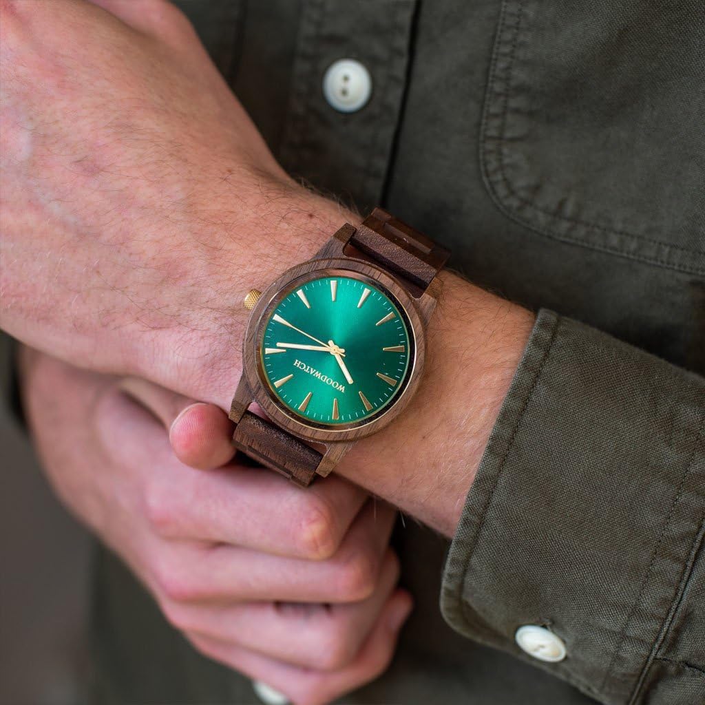 WoodWatch Classic Camo Walnut Orologio Uomo Antispruzzo