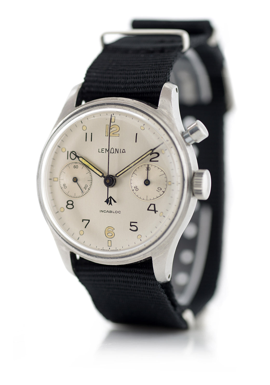Mr Jones Vintage Lemania HS9 orologio cronografo 38mm