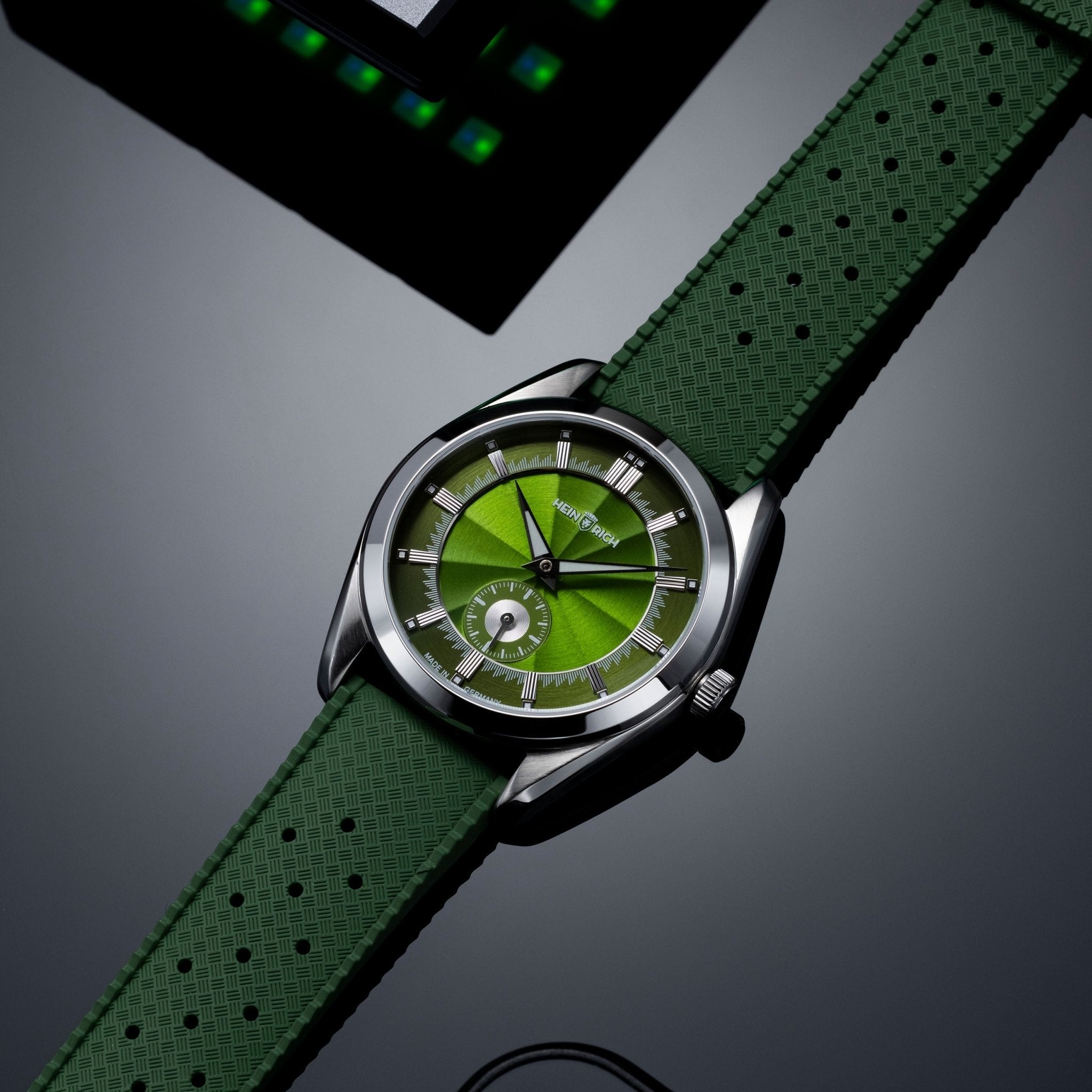 Heinrich Radiance orologio acciaio verde elegante