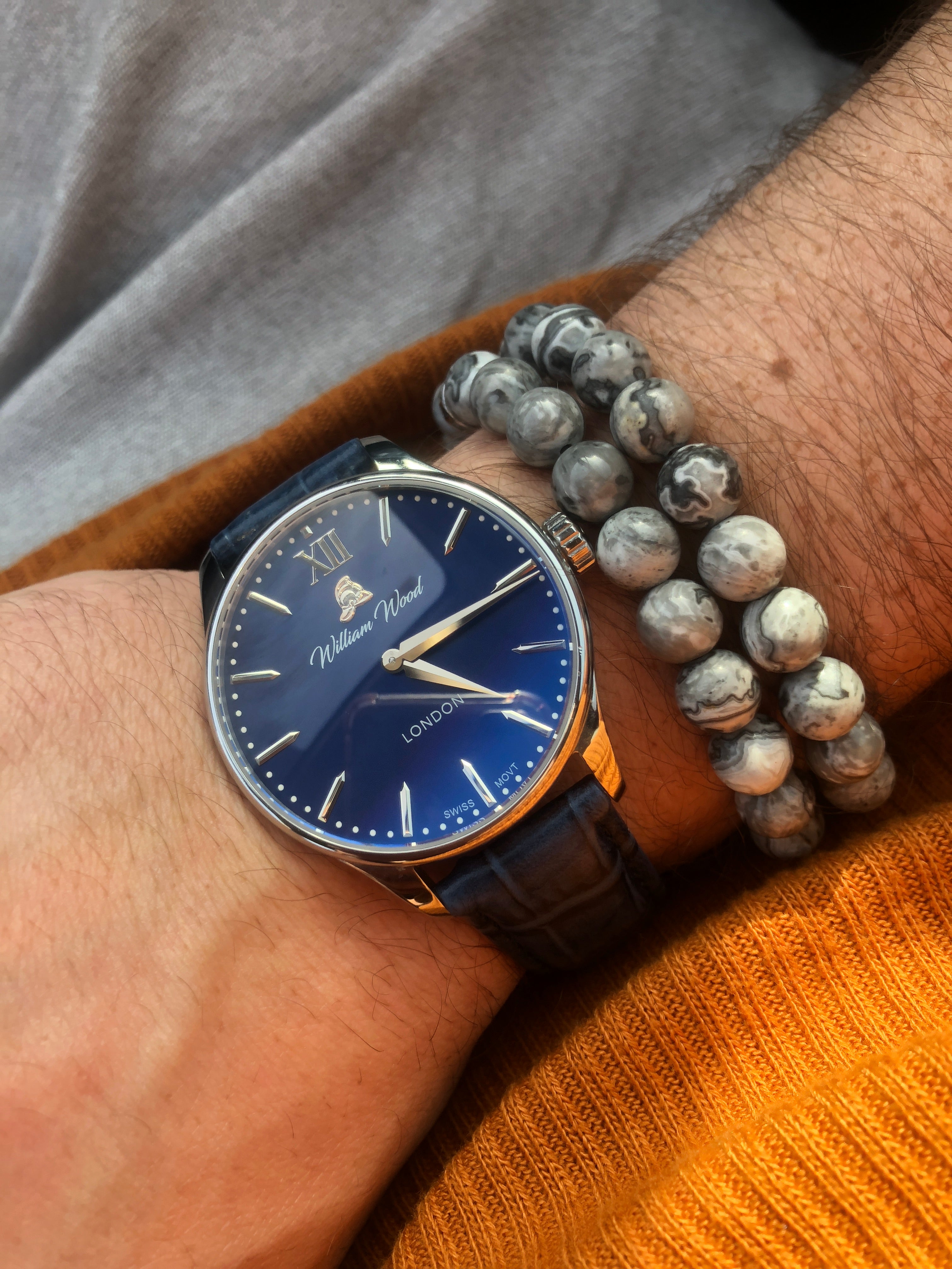 William Wood Chivalrous Midnight Blue orologio blu quarzo fire hose