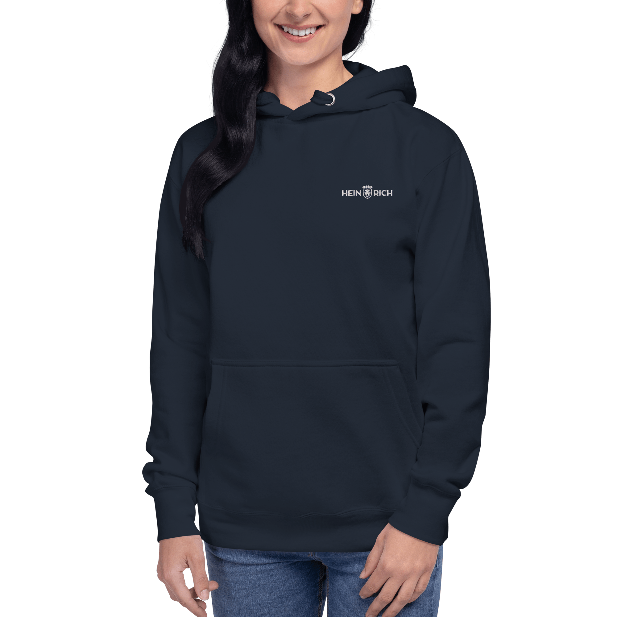 Heinrich Hoodie felpa con cappuccio nera cotone