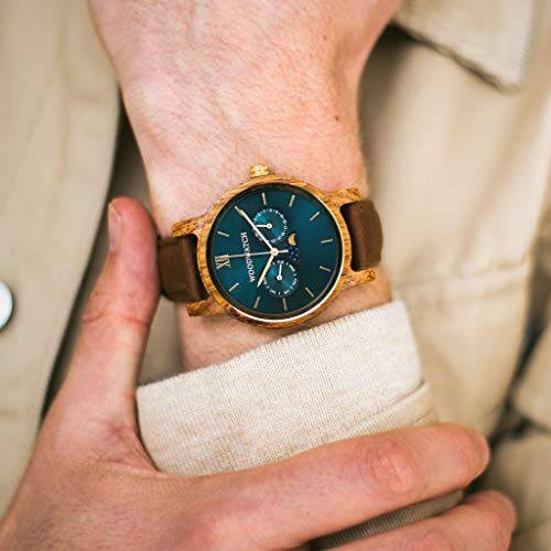WoodWatch Classic Sailor Pecan Orologio Legno Fase Luna