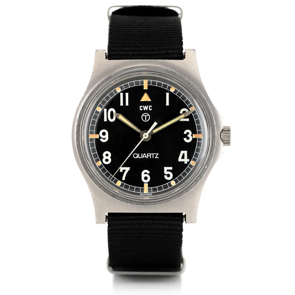 CWC G10 Fat Boy 1980 orologio quarzo 35mm acciaio