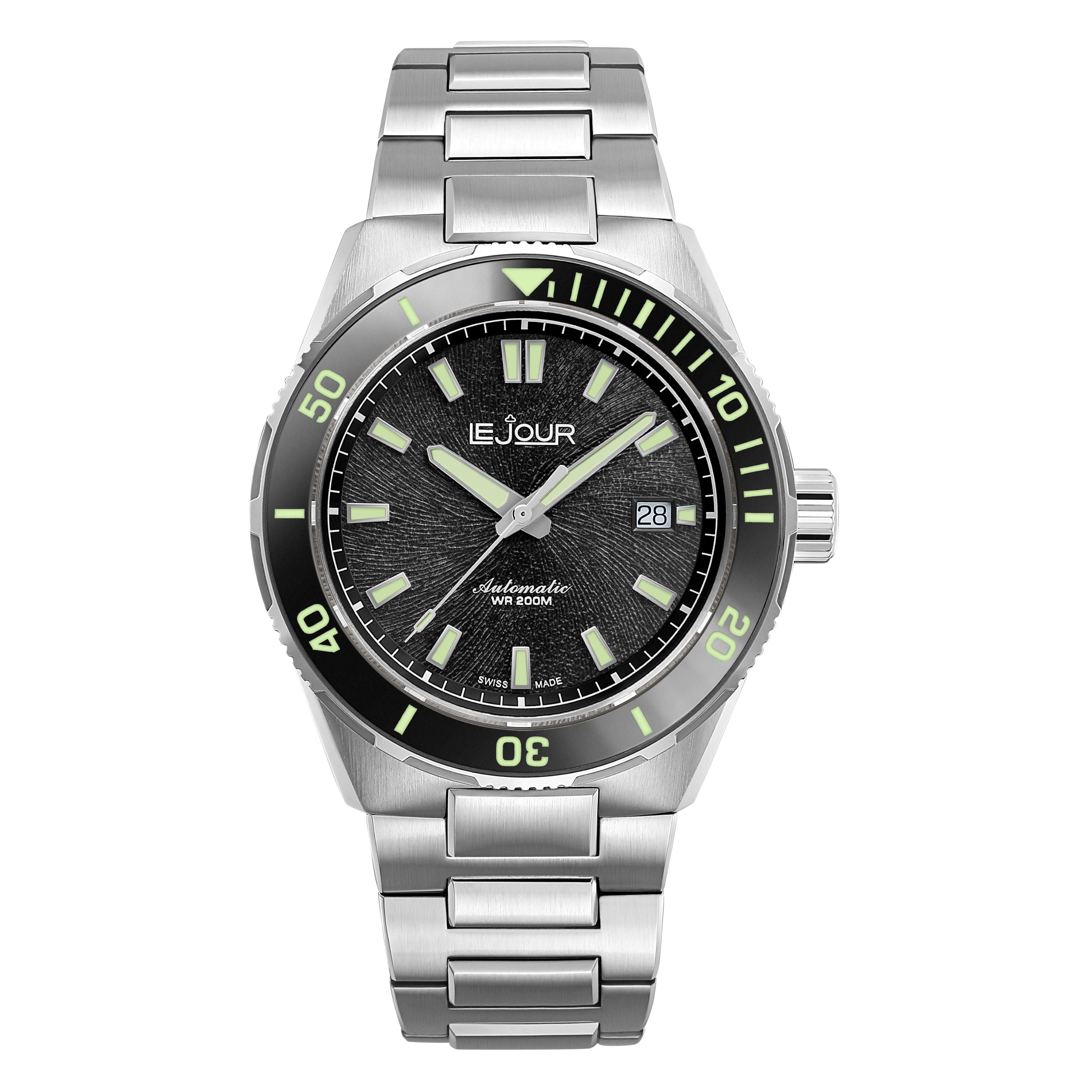 LeJour Coral Diver LJ-CD-001 orologio automatico nero