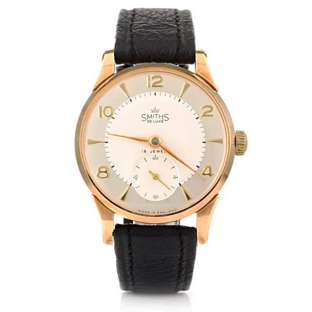 Smiths Deluxe A504 orologio vintage oro rosa 32mm