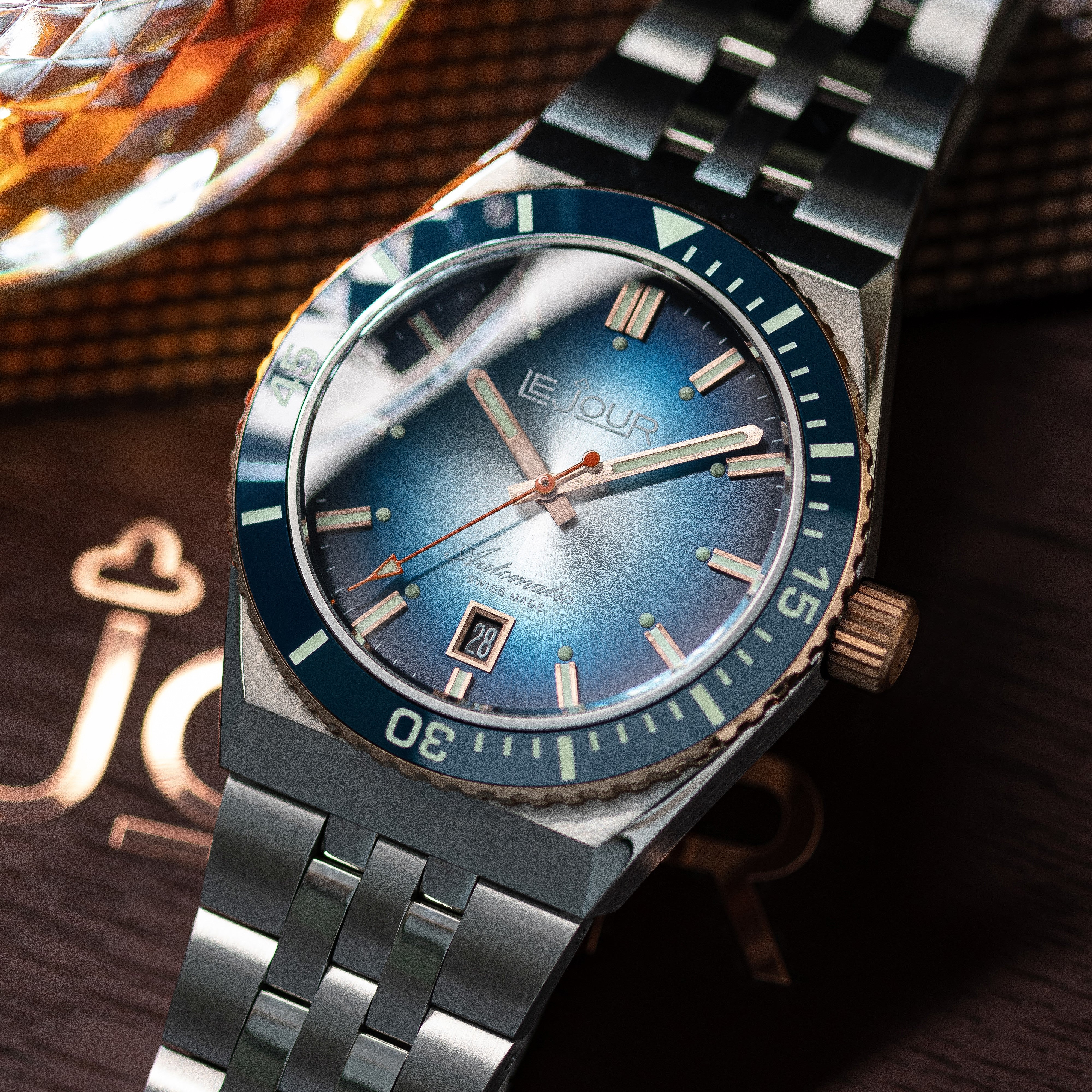 LeJour Delmare LJ-DM-008 orologio automatico 41mm blu