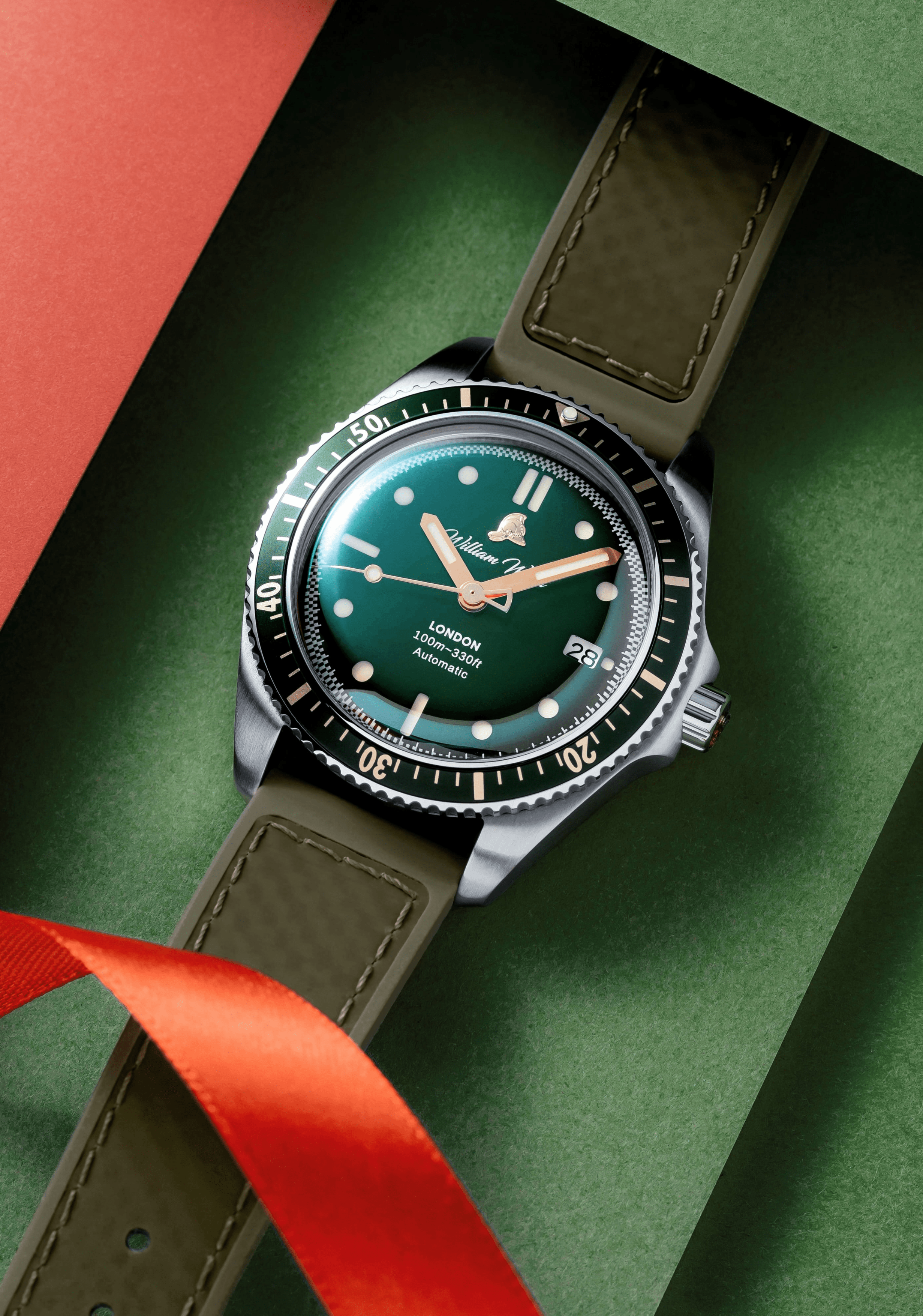 William Wood Valiant The Green Watch orologio verde automatico