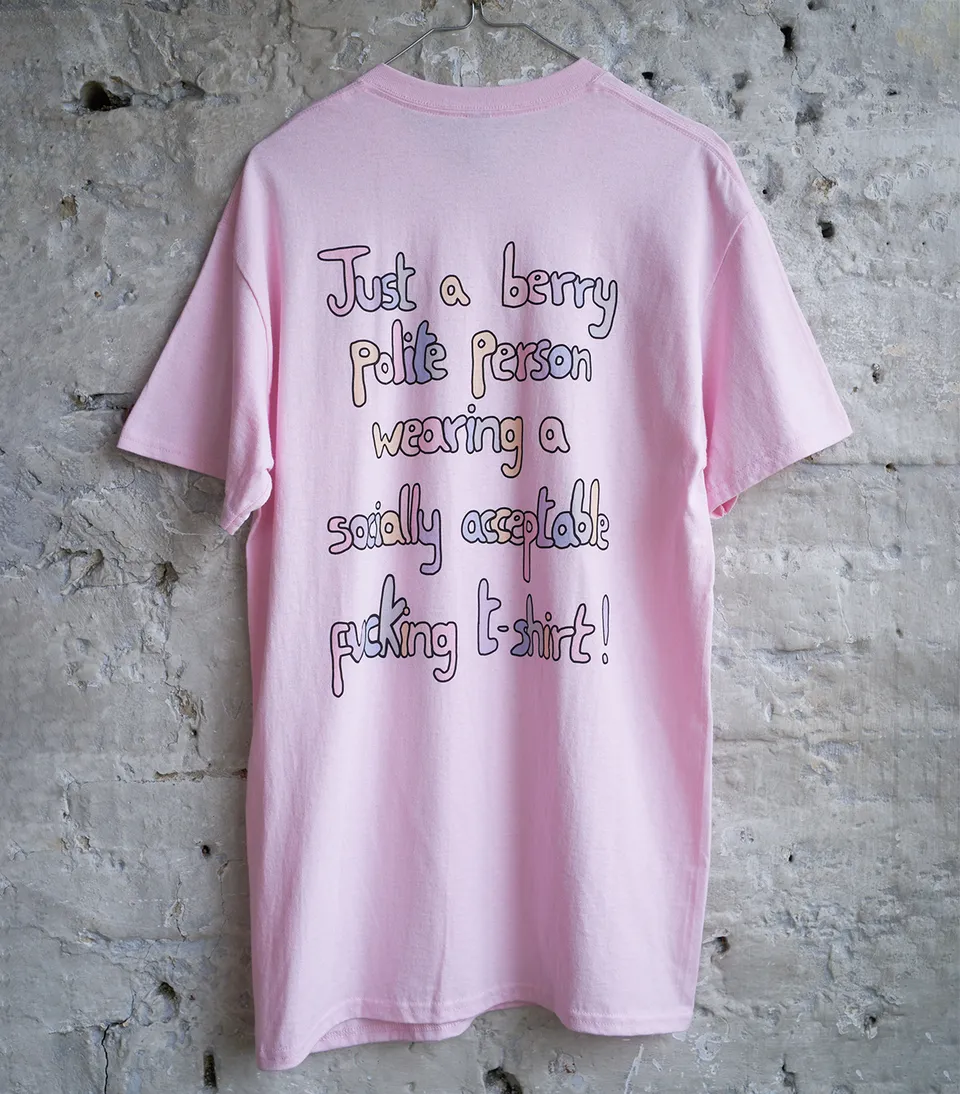 Berry Polite t-shirt rosa cotone taglia M unisex