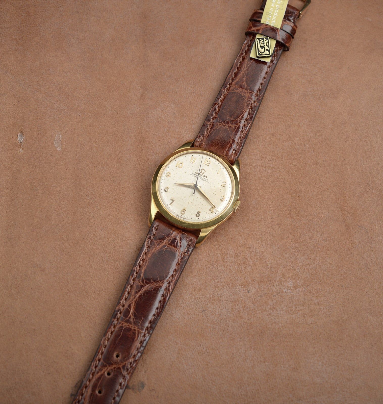 Omega Chronometer orologio oro 18 carati 38mm 1952