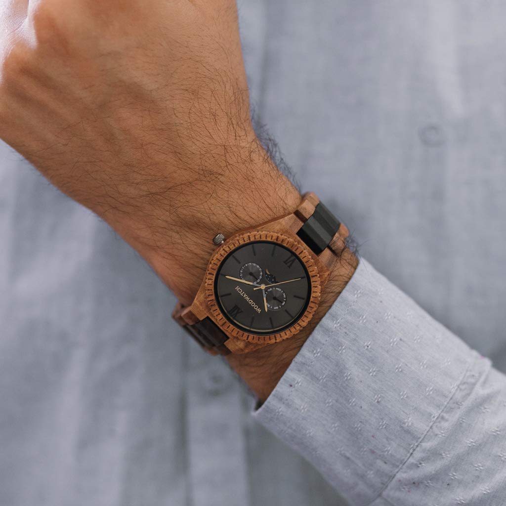 WoodWatch Classic Lunar Orbit orologio legno uomo lunare