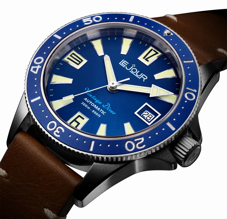 LeJour Vintage Diver LJ-VD-003 Automatico 40mm Blu