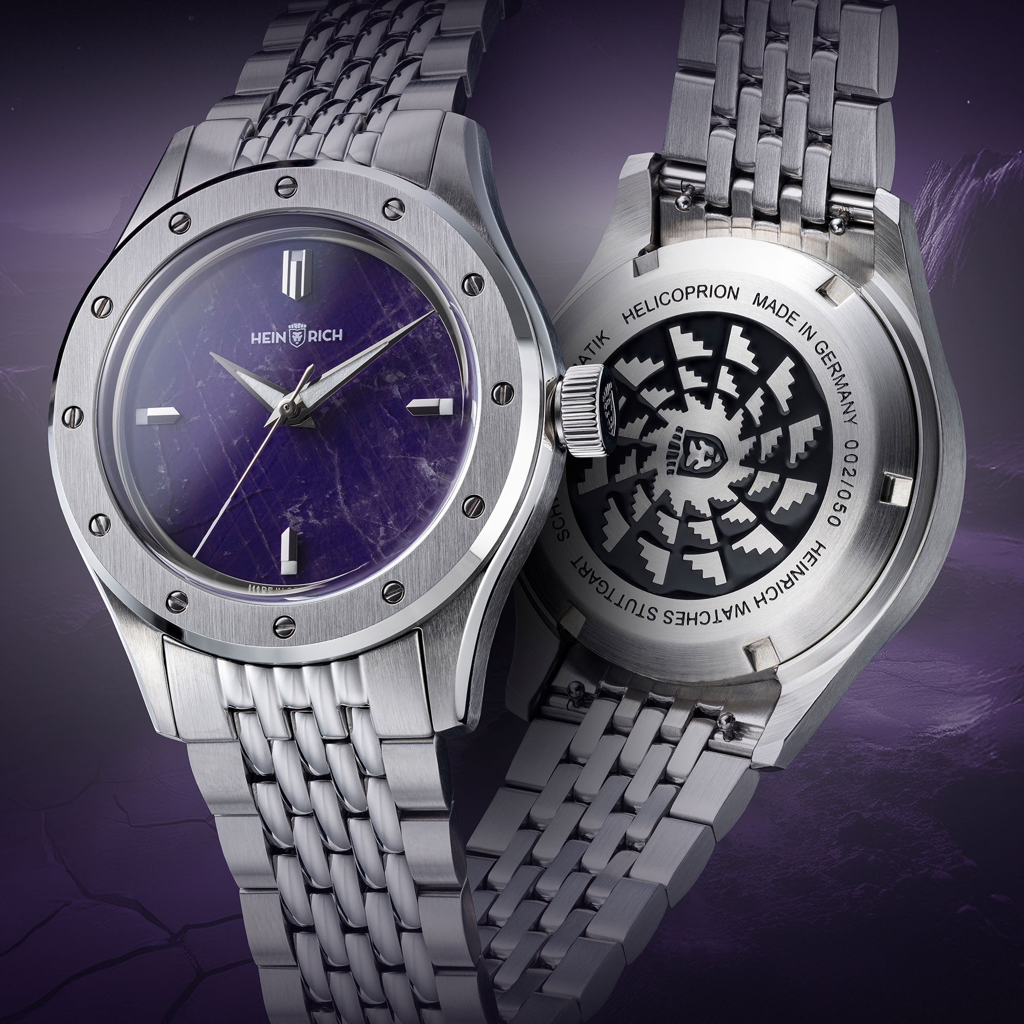 Heinrich Helicoprion Amethyst orologio ametista edizione limitata