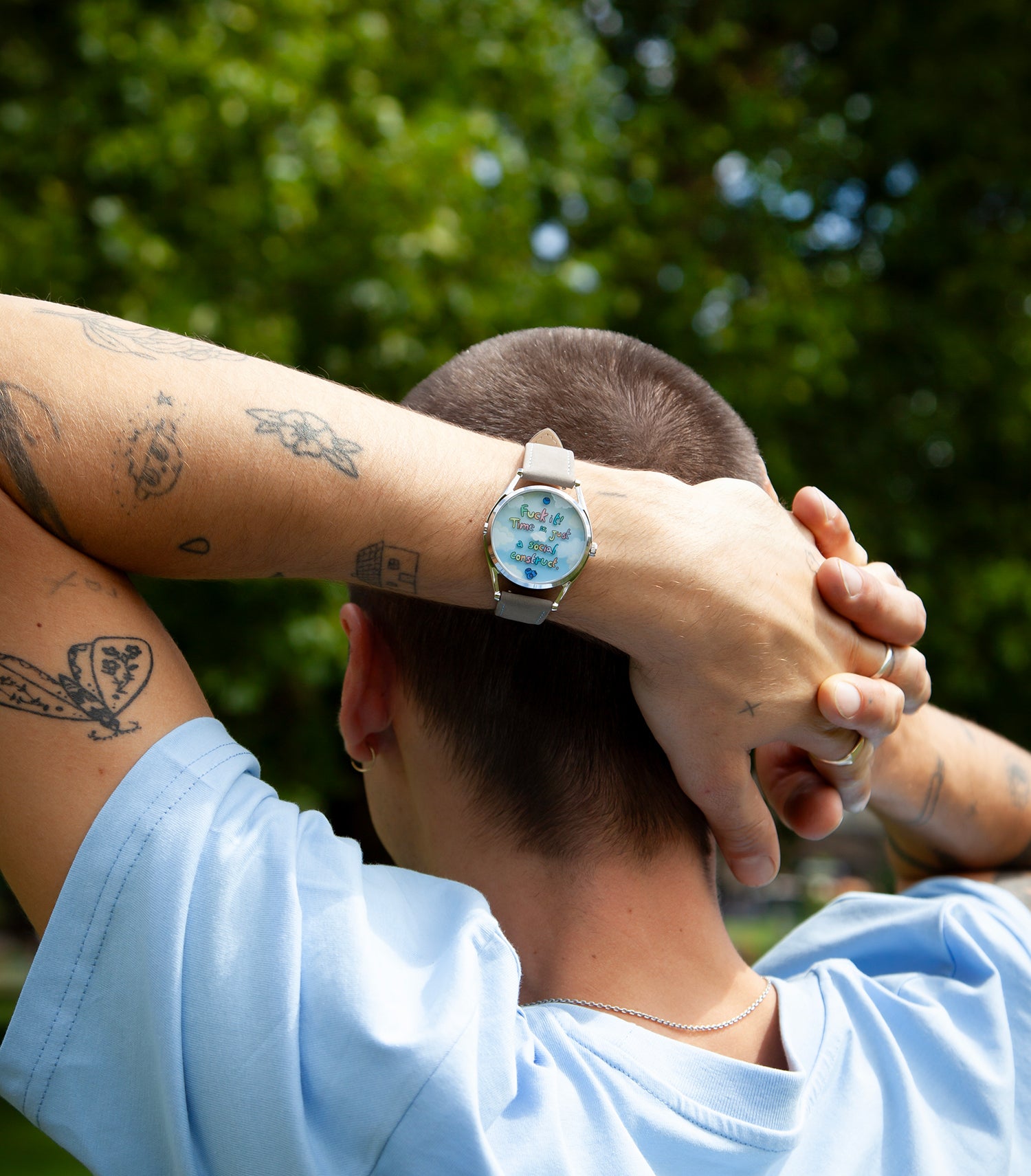 Mr Jones Blueberry Late! orologio da polso messaggio nascosto