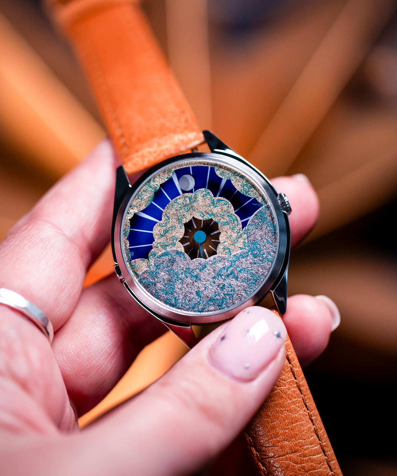 Mr Jones Nuage orologio quarzo dorato oro 22 carati 37mm