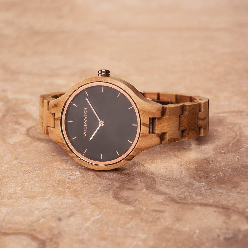 WoodWatch Classic Northern Sky orologio legno uomo ulivo 40mm