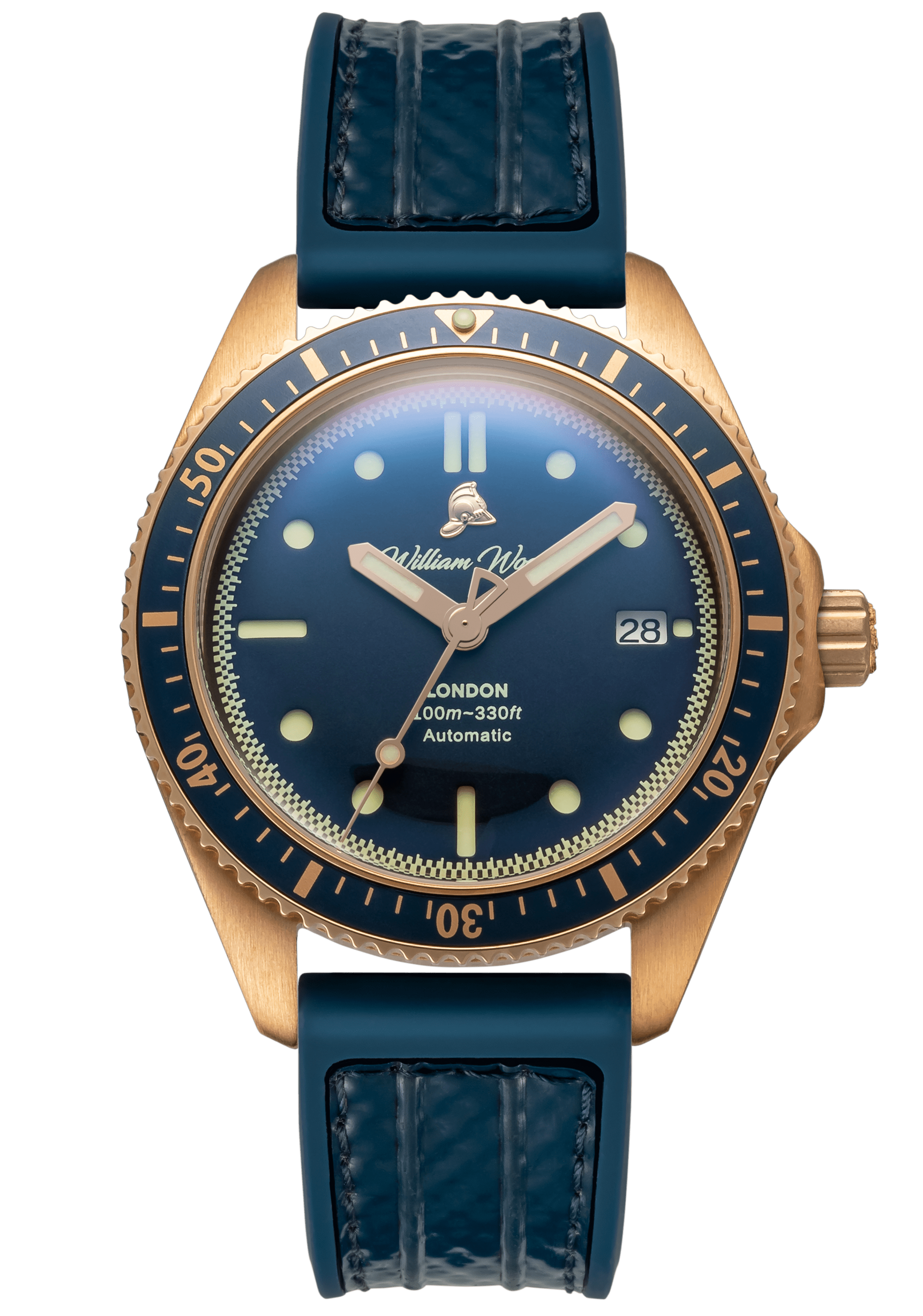 William Wood Bronze Sapphire Orologio Bronzo Blue Fire Hose