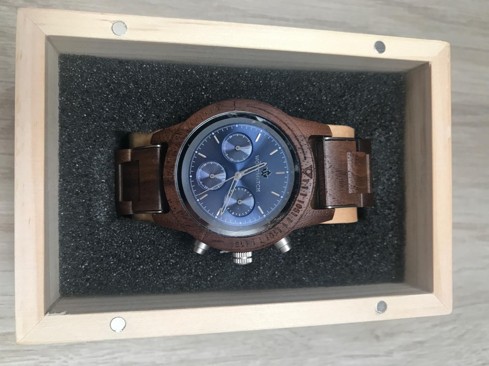 Woodwatch Classic Sapphire Silver orologio legno uomo