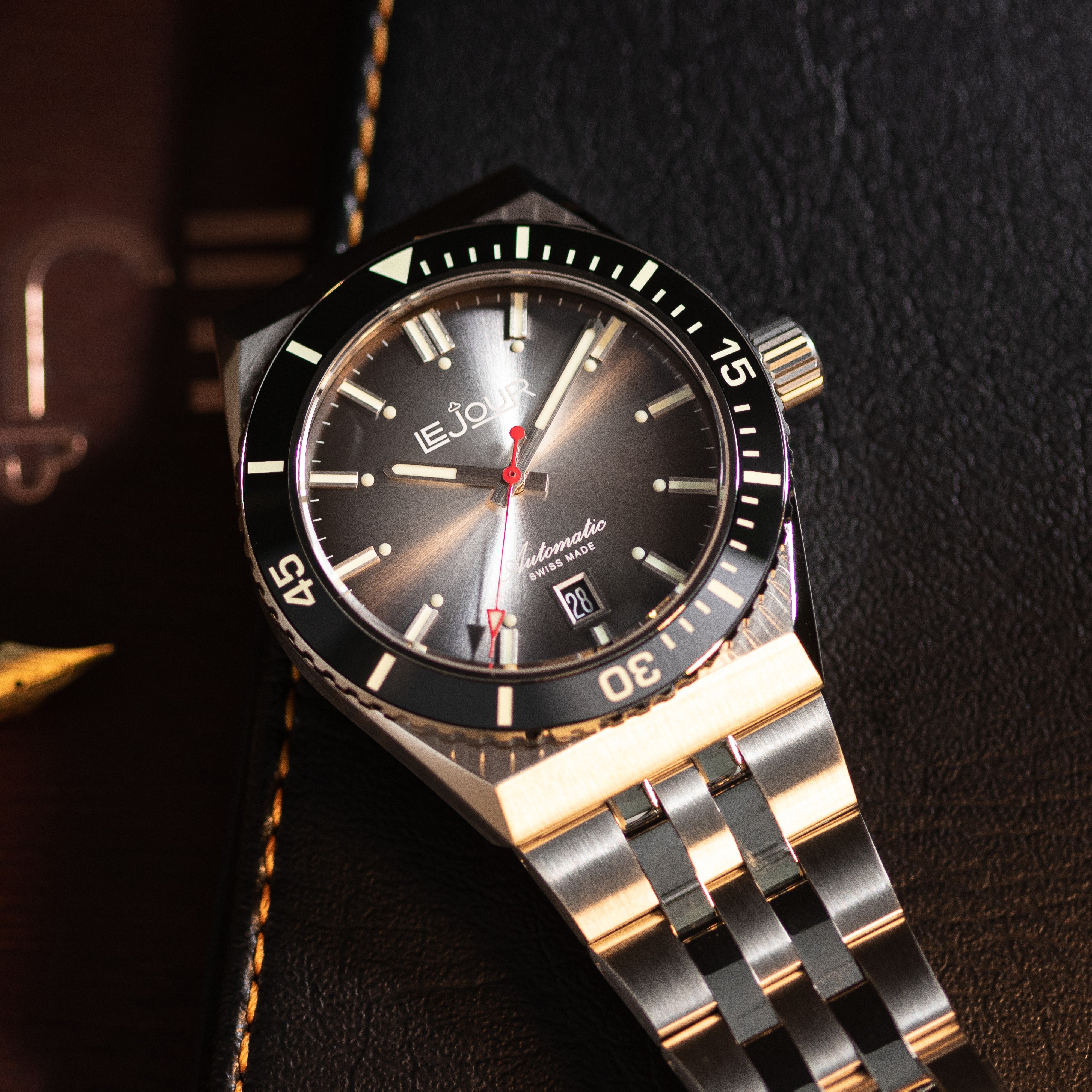 LeJour Delmare LJ-DM-001 orologio diver 41mm nero