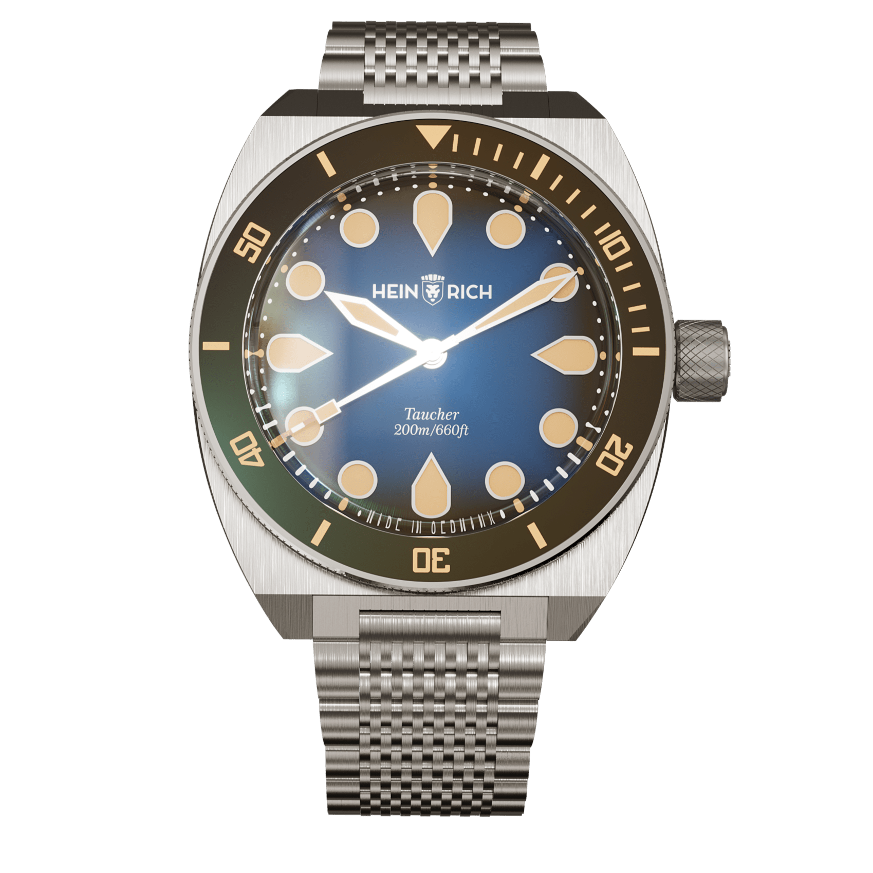 Heinrich Taucher orologio automatico blu 41 mm