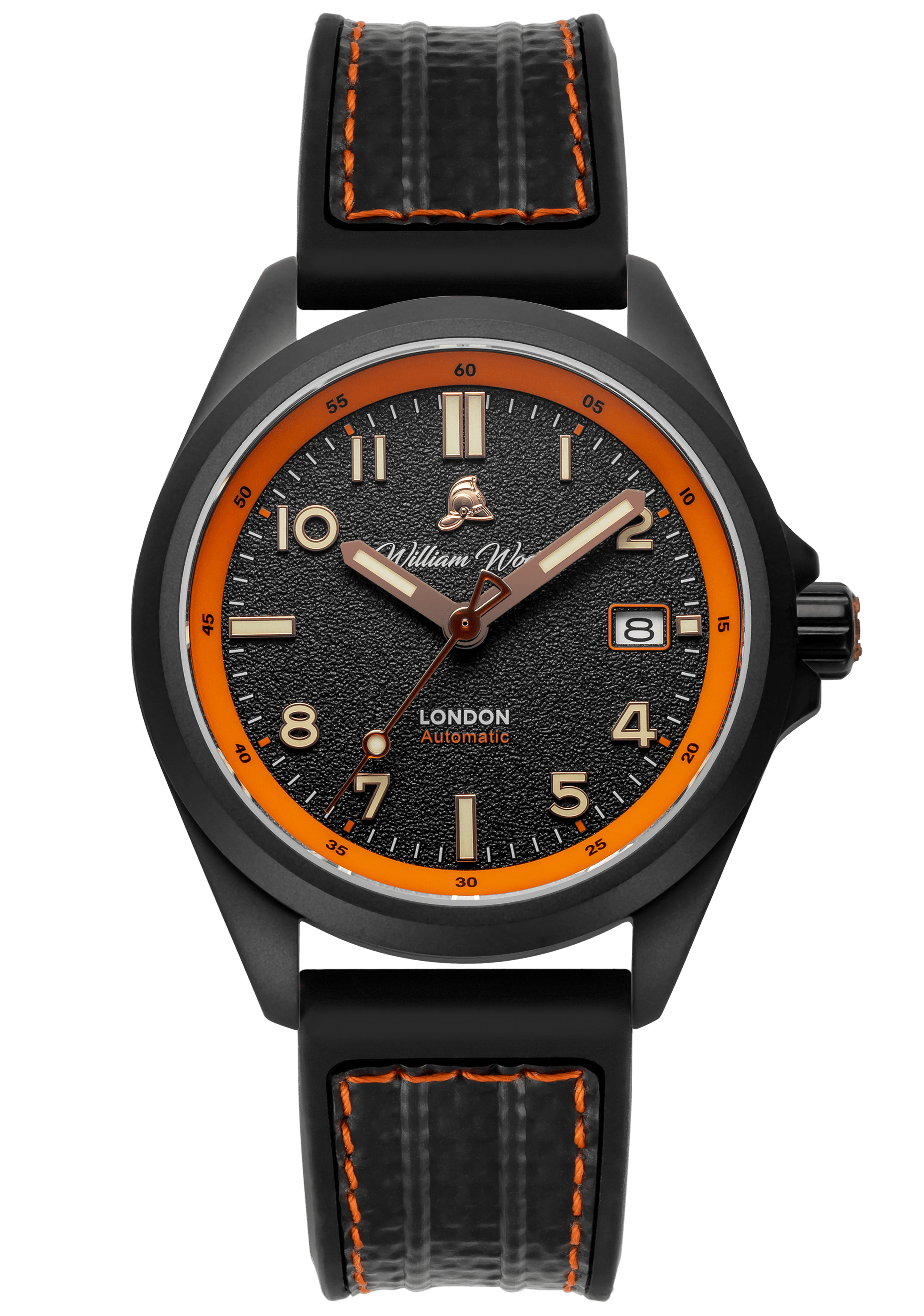 William Wood Fearless Orange Orologio Automatico 39mm Nero