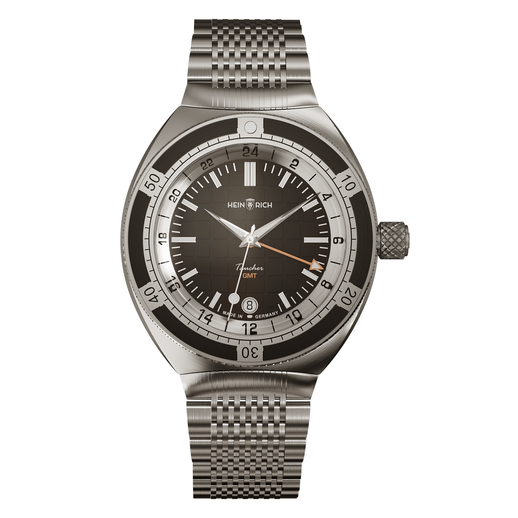 Heinrich Taucher 2 orologio GMT 41mm blu 200m