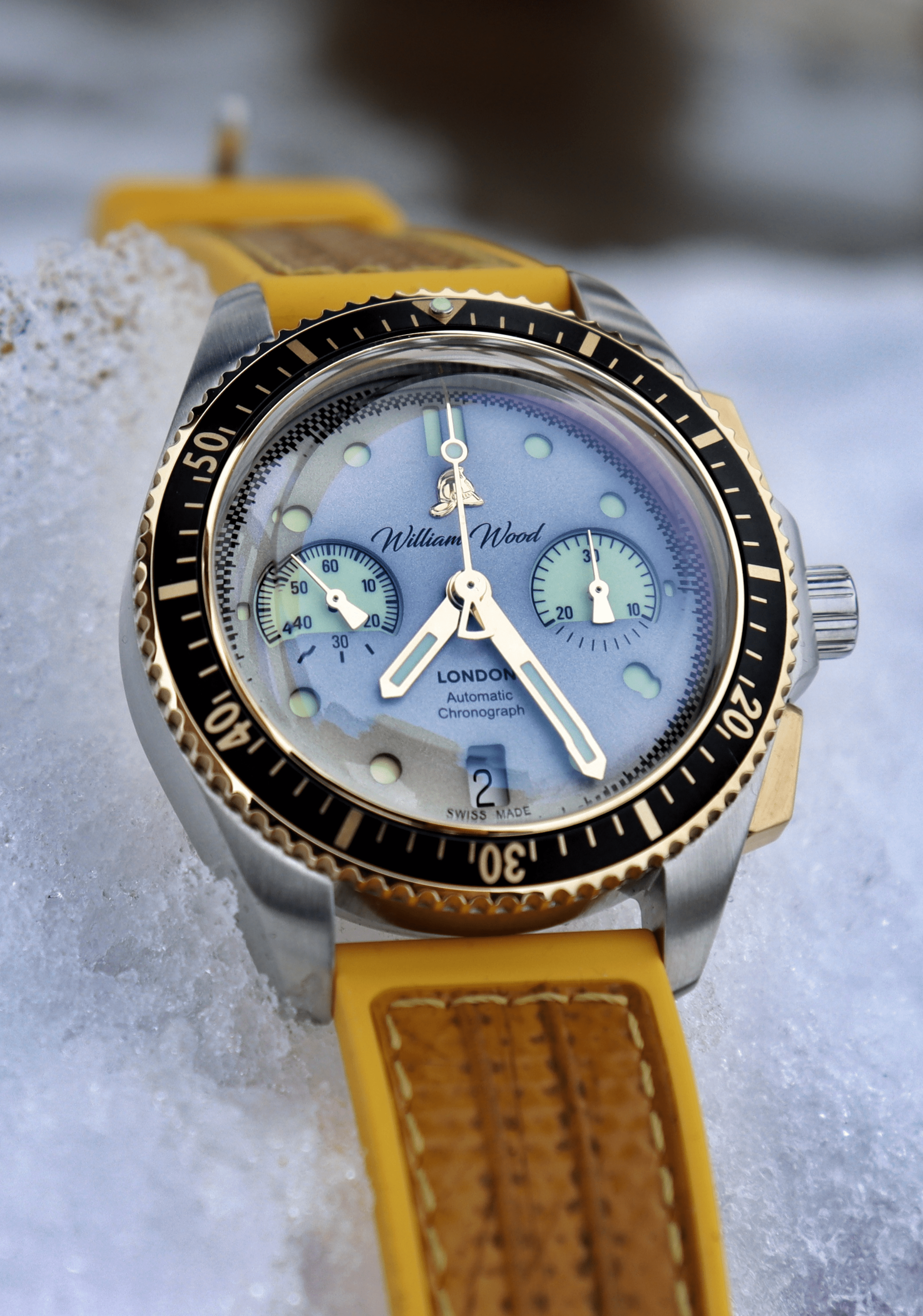 William Wood Triumph Fuel Edition cronografo giallo automatico