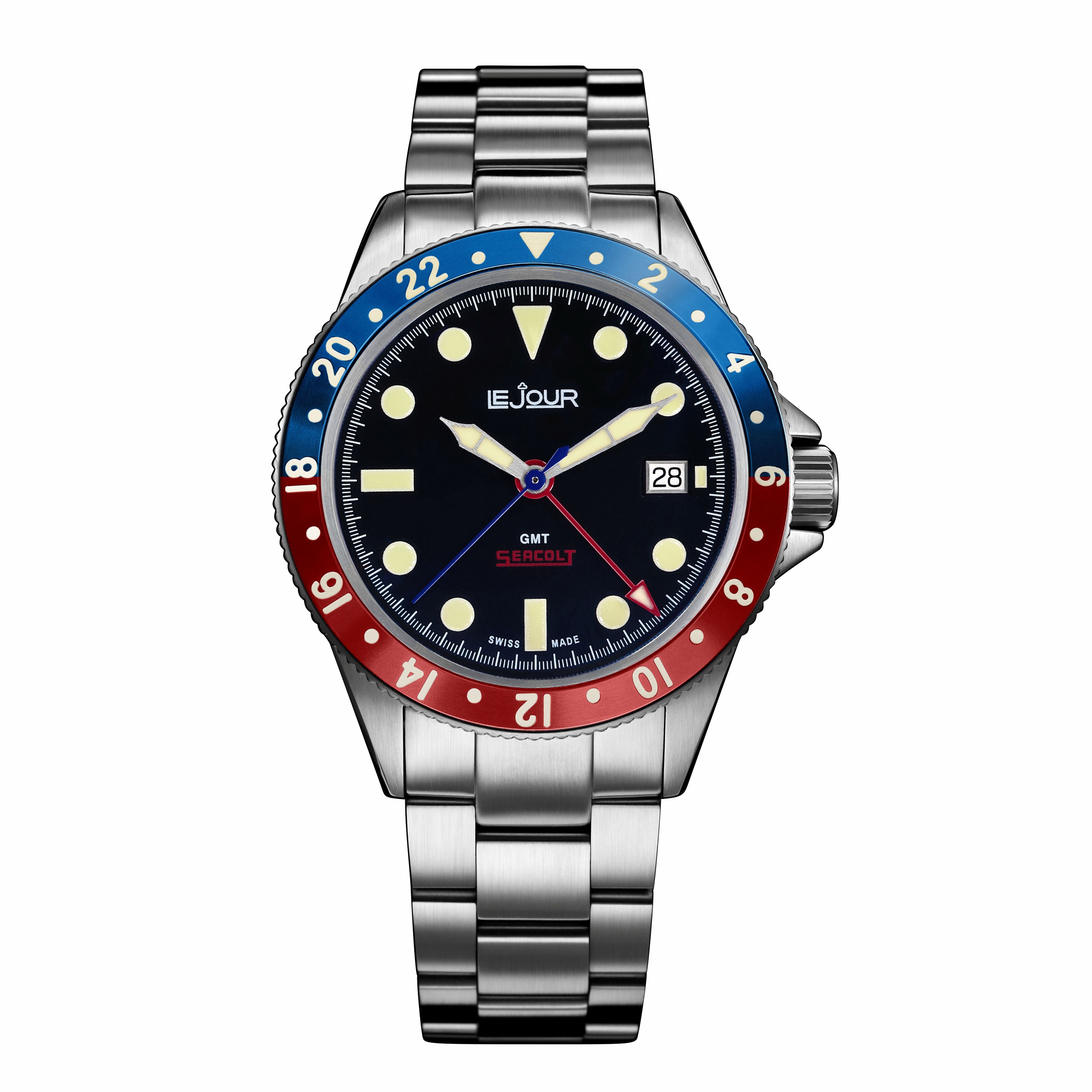 LeJour Seacolt GMT LJ-SC-005 orologio GMT nero 40mm