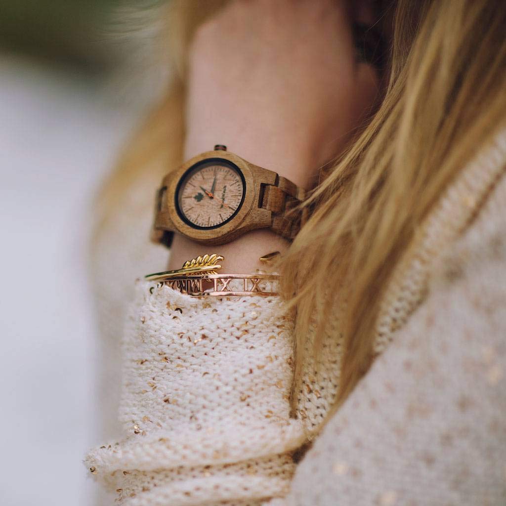 Woodwatch Classic Koa orologio legno uomo quarzo fatto a mano